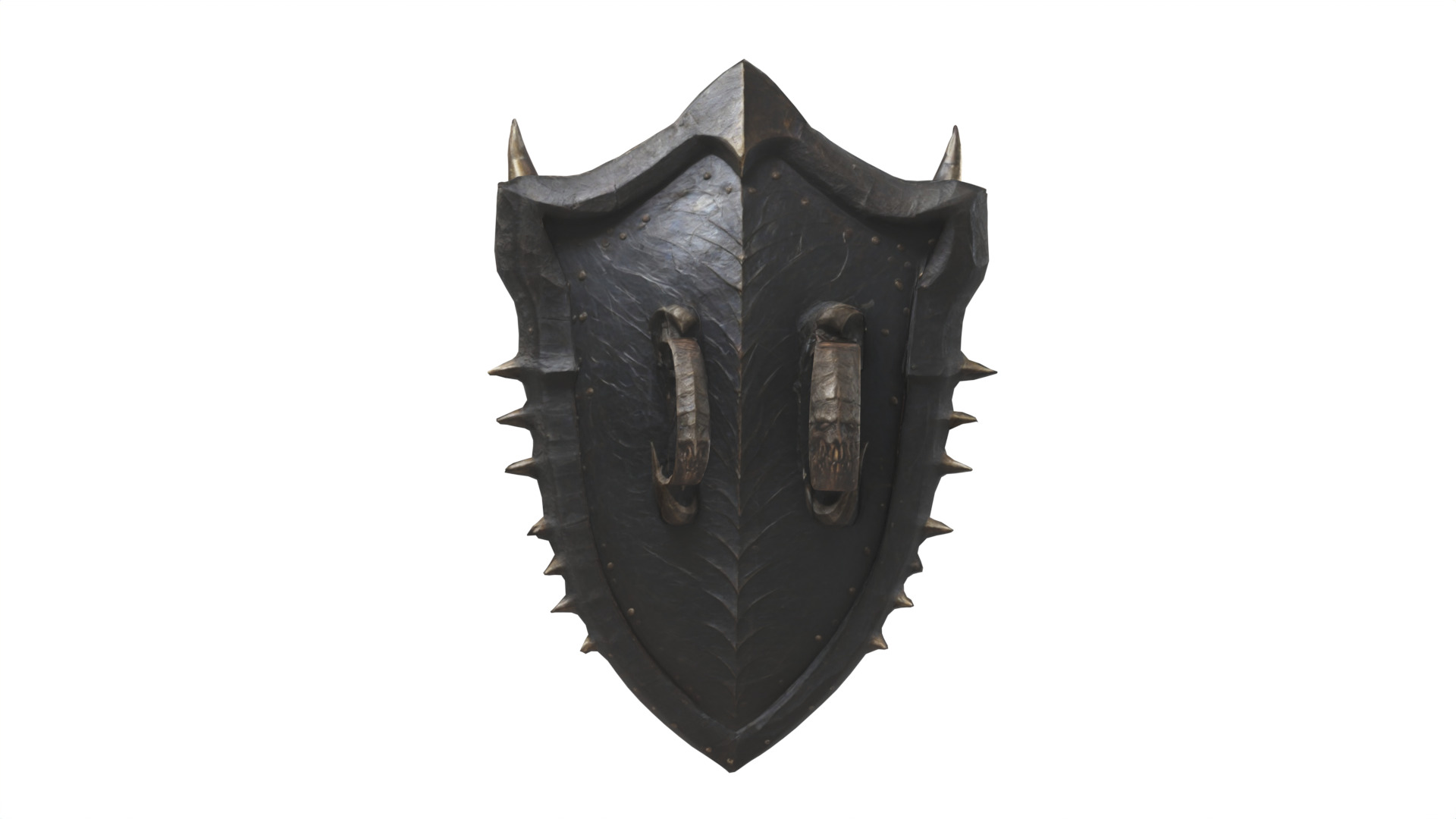 devil head shield Low-poly 3D model_8