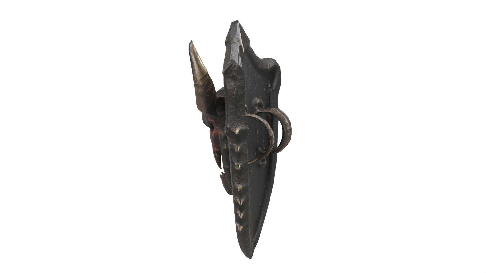 devil head shield Low-poly 3D model_7