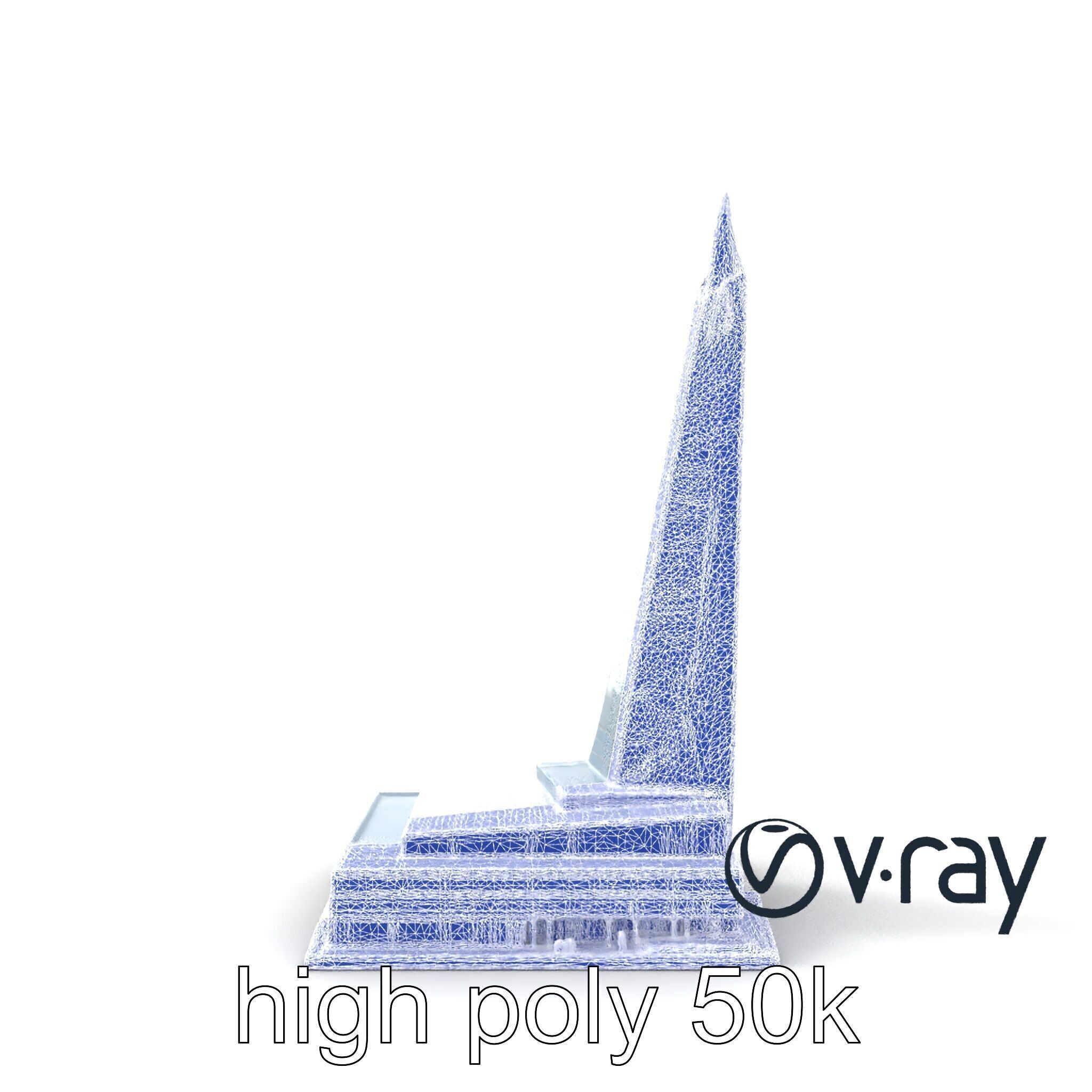 Futuristic Glass Skyscraper with Neon Facade model pack Low-poly 3D model_25