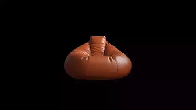 Interior Of Modern Bean Bag Chair 3d Render 3D model