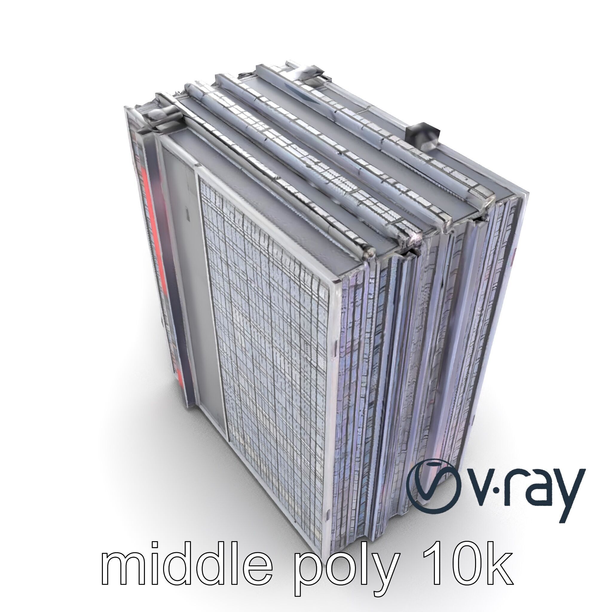 Cyberpunk Skyscraper High-Tech model pack Low-poly 3D model_8