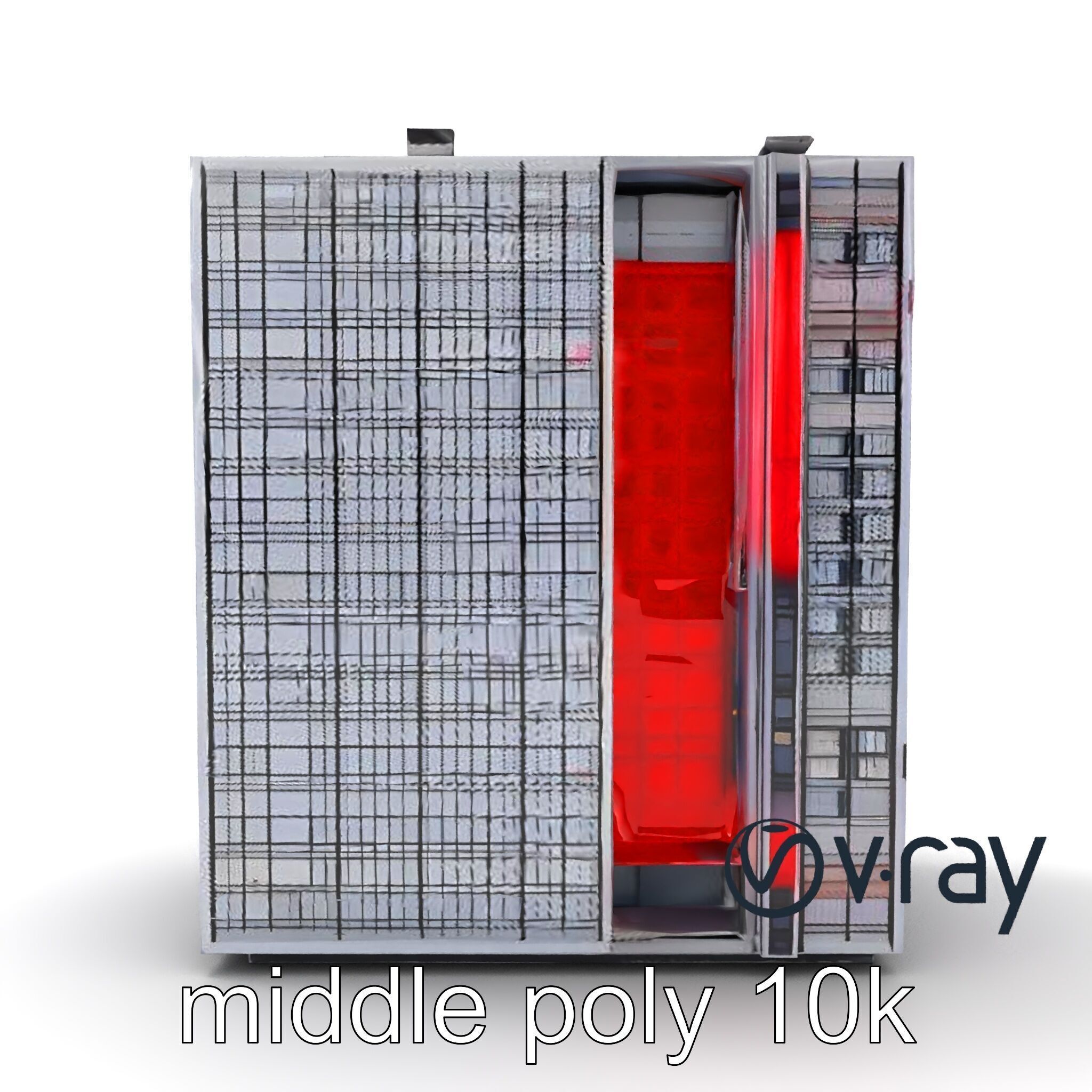 Cyberpunk Skyscraper High-Tech model pack Low-poly 3D model_32