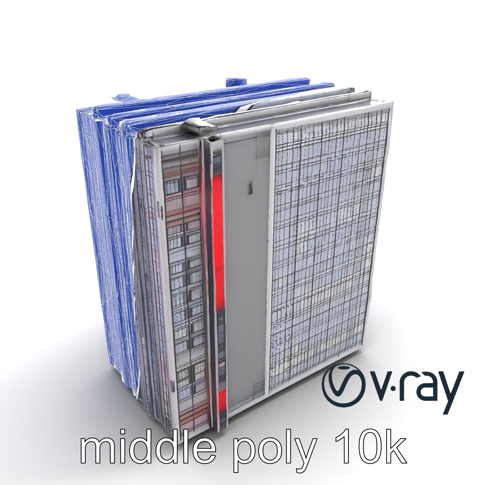 Cyberpunk Skyscraper High-Tech model pack Low-poly 3D model_19