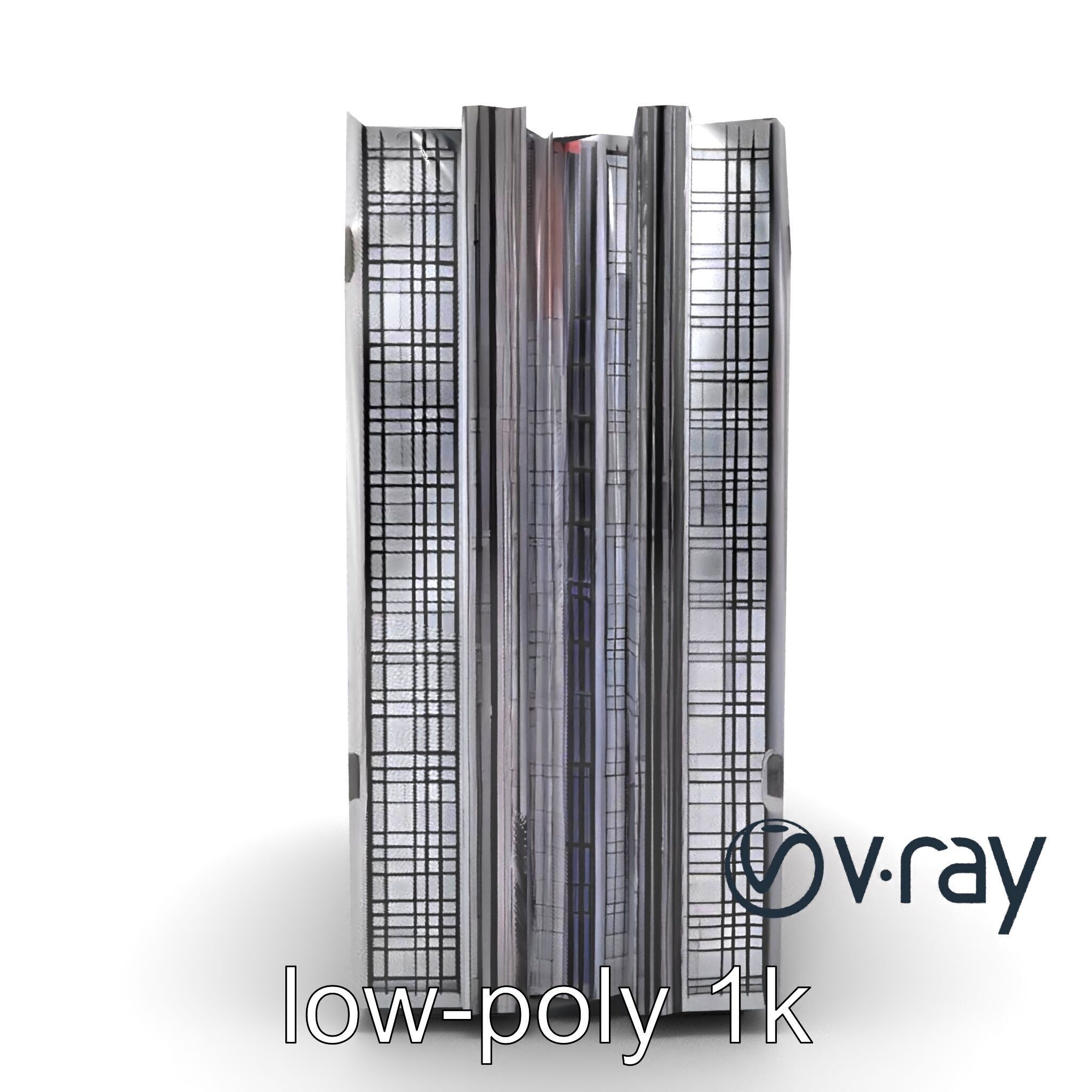 Cyberpunk Skyscraper High-Tech model pack Low-poly 3D model_25