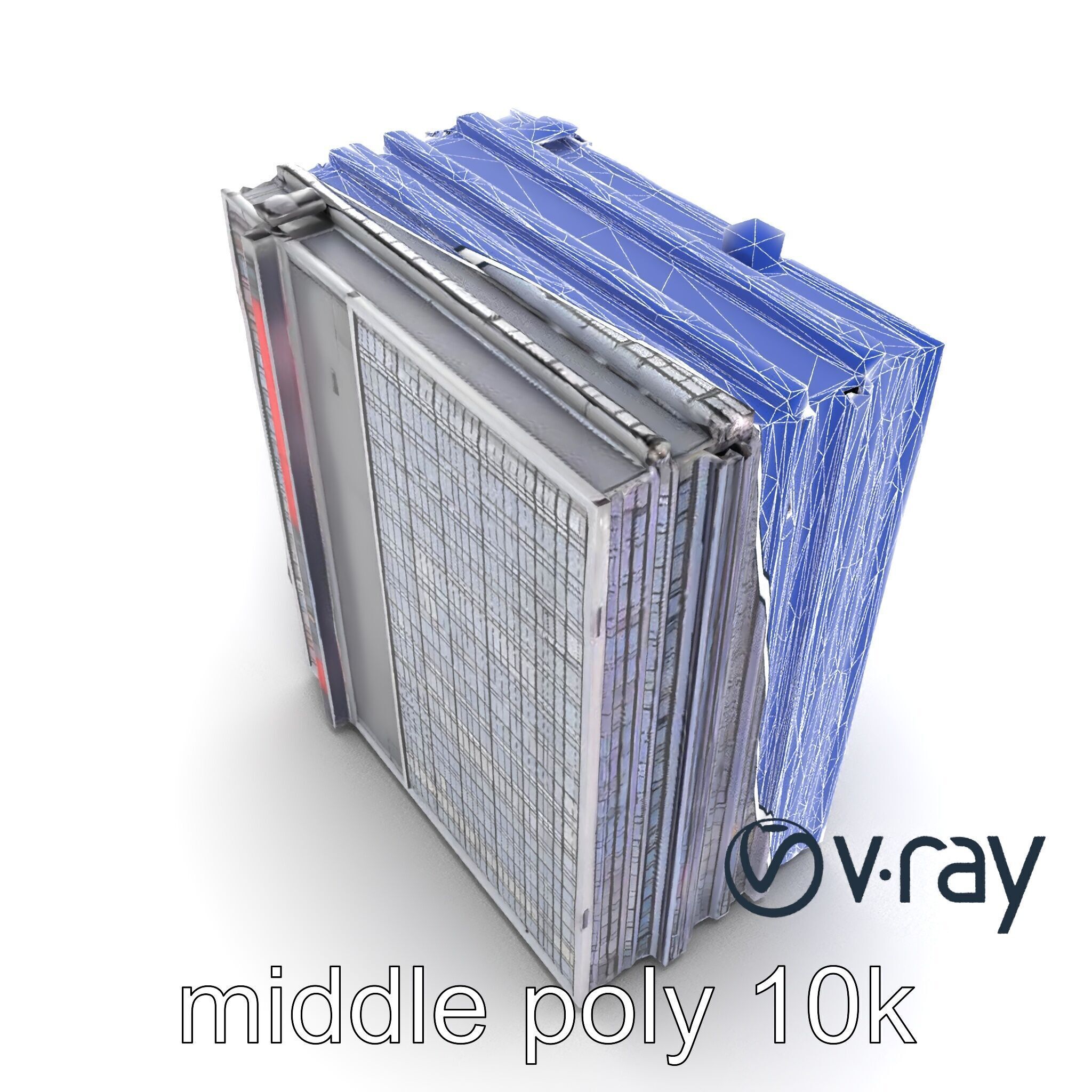 Cyberpunk Skyscraper High-Tech model pack Low-poly 3D model_31