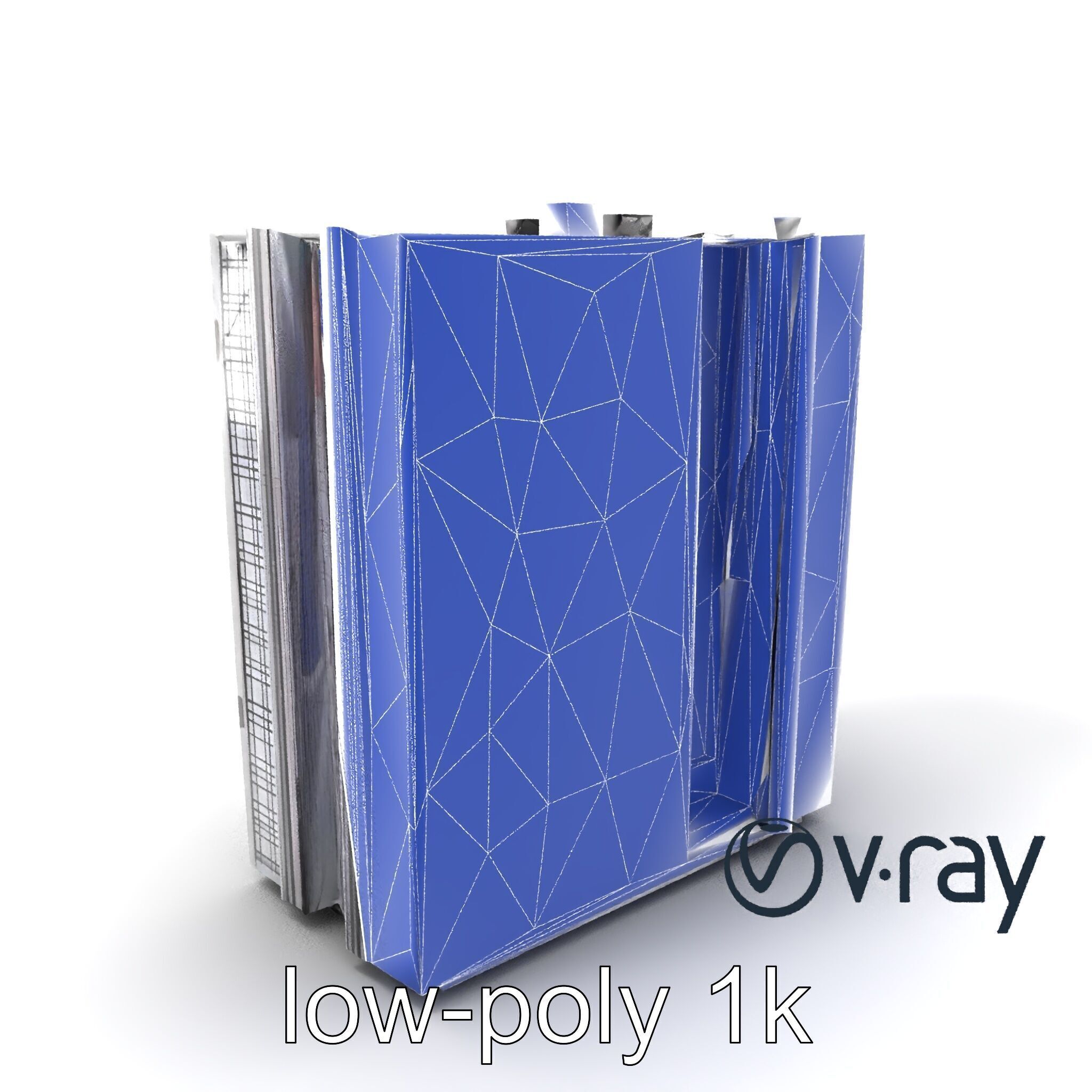 Cyberpunk Skyscraper High-Tech model pack Low-poly 3D model_6