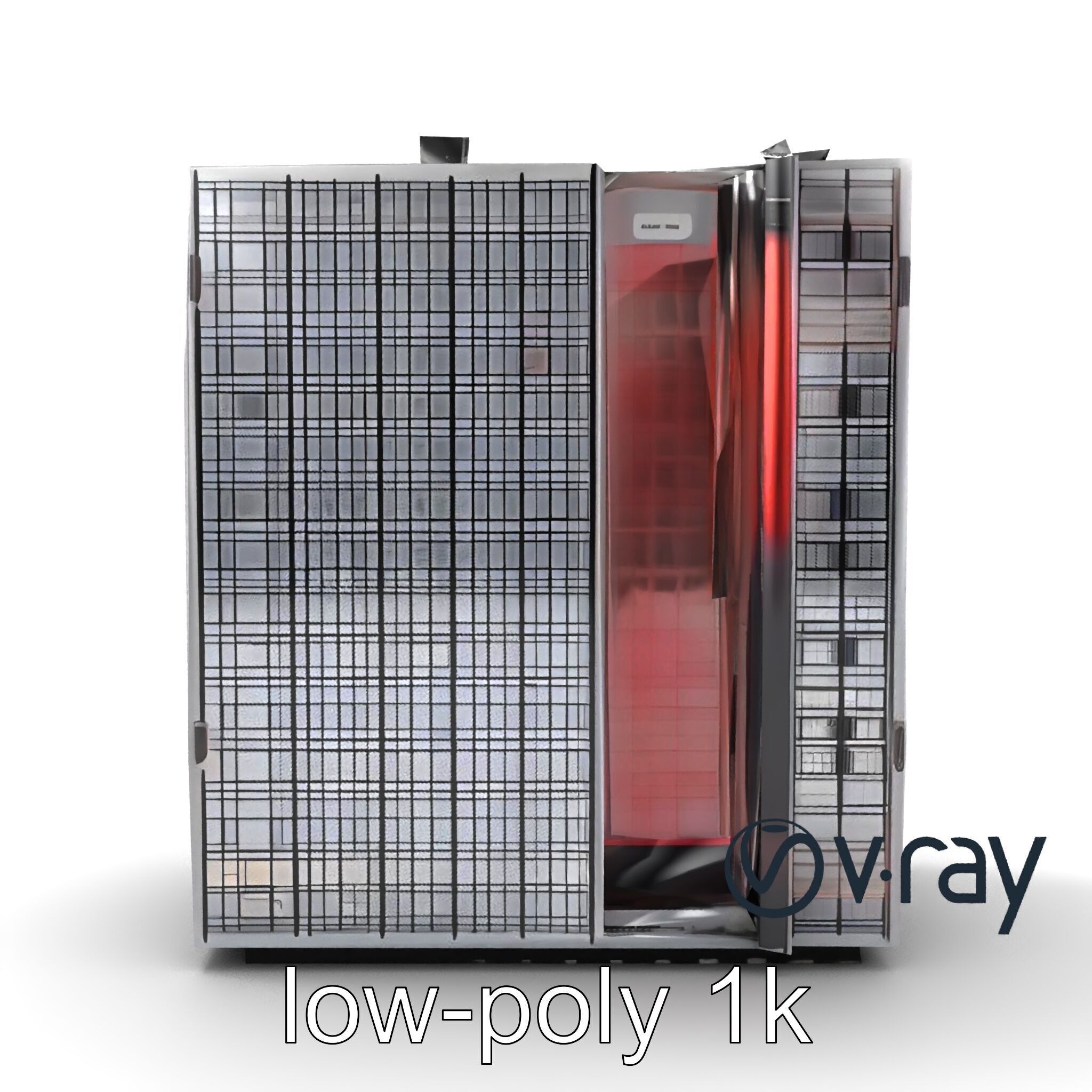 Cyberpunk Skyscraper High-Tech model pack Low-poly 3D model_14