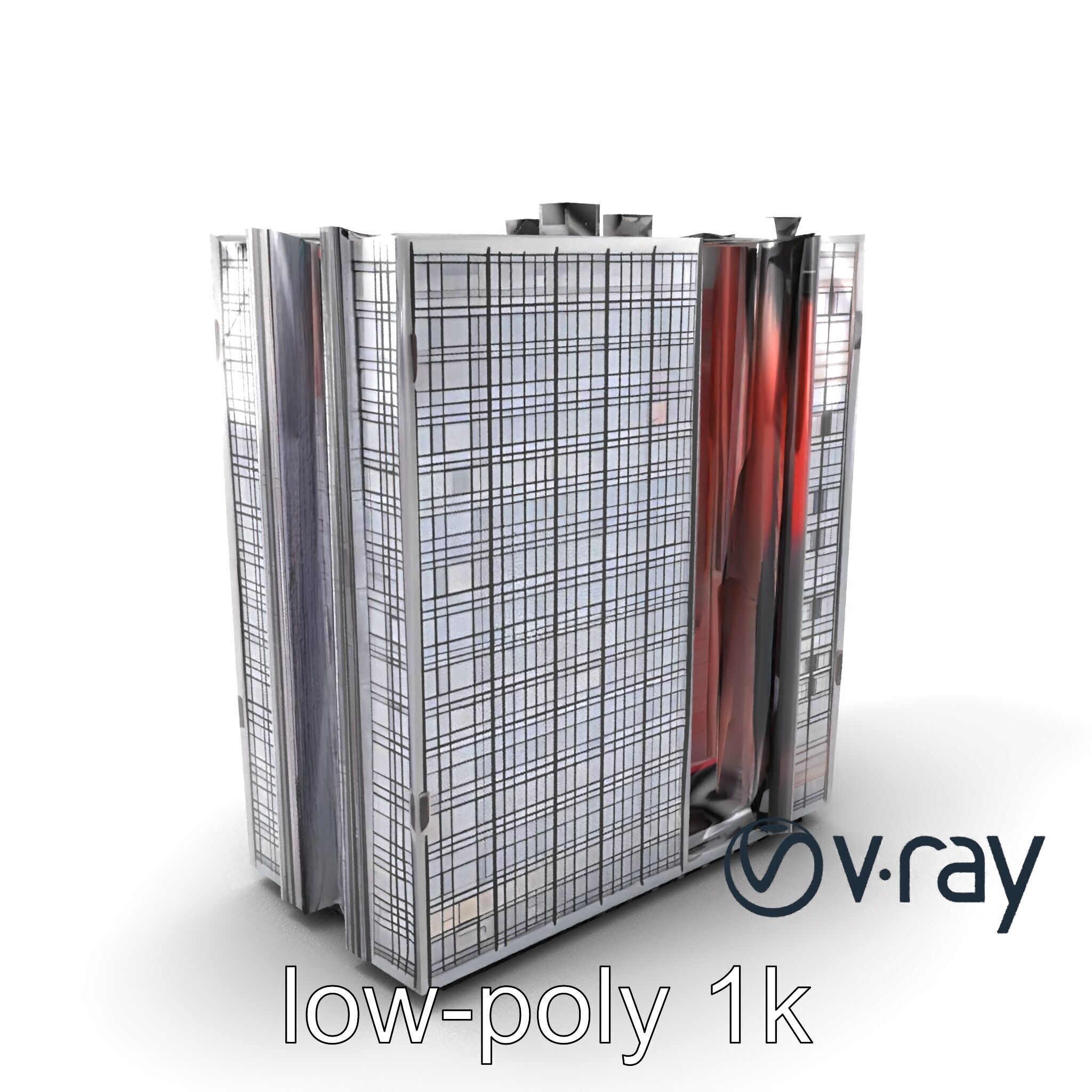 Cyberpunk Skyscraper High-Tech model pack Low-poly 3D model_3