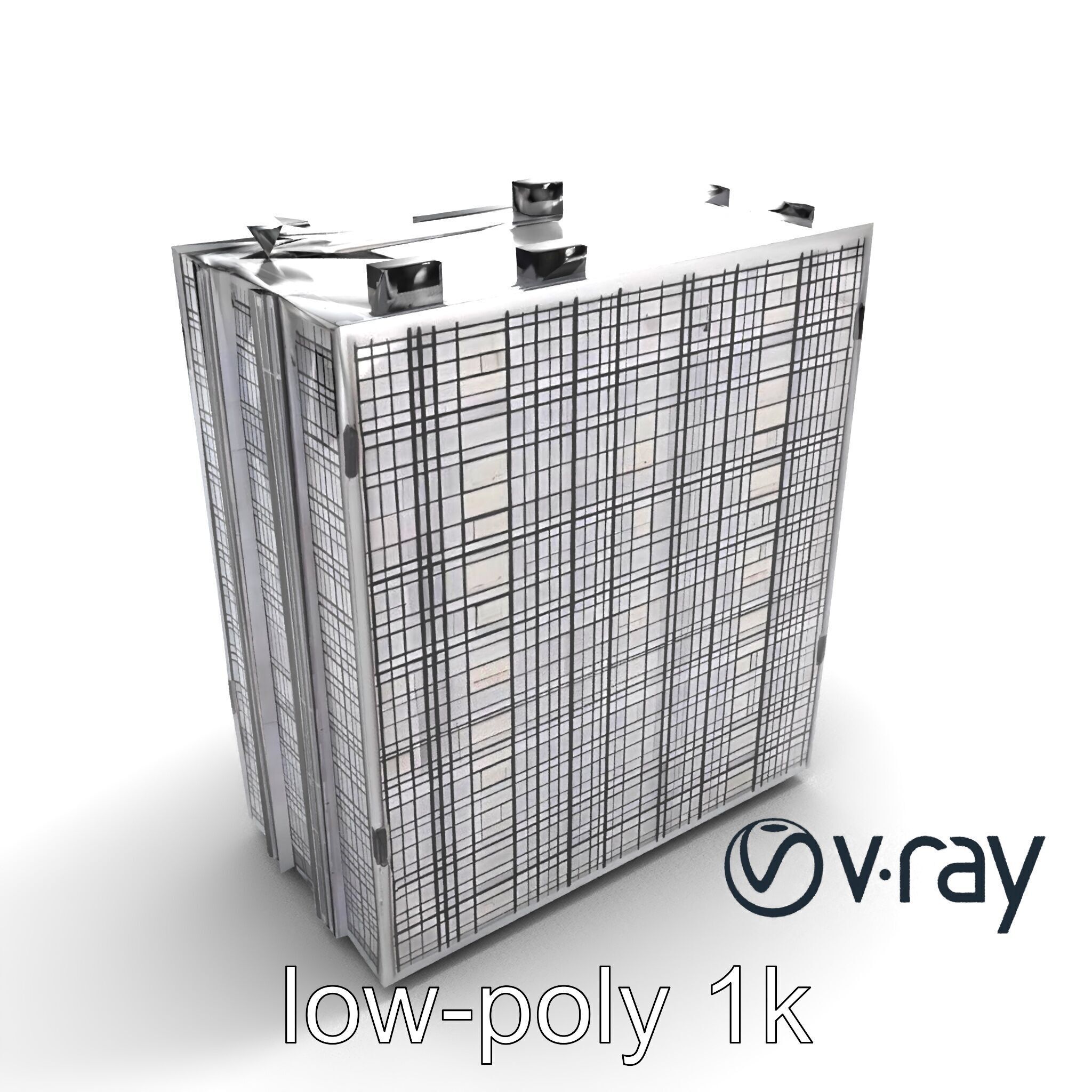 Cyberpunk Skyscraper High-Tech model pack Low-poly 3D model_9