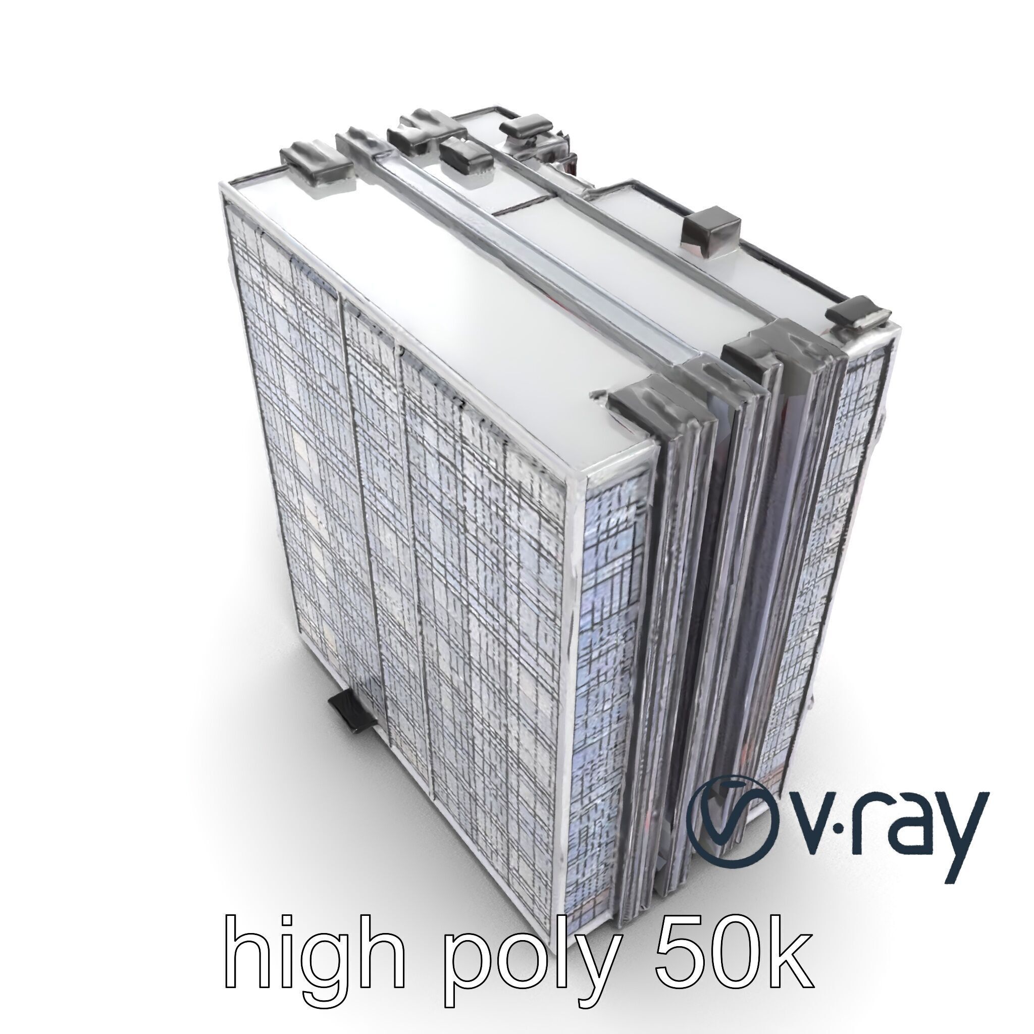 Cyberpunk Skyscraper High-Tech model pack Low-poly 3D model_12