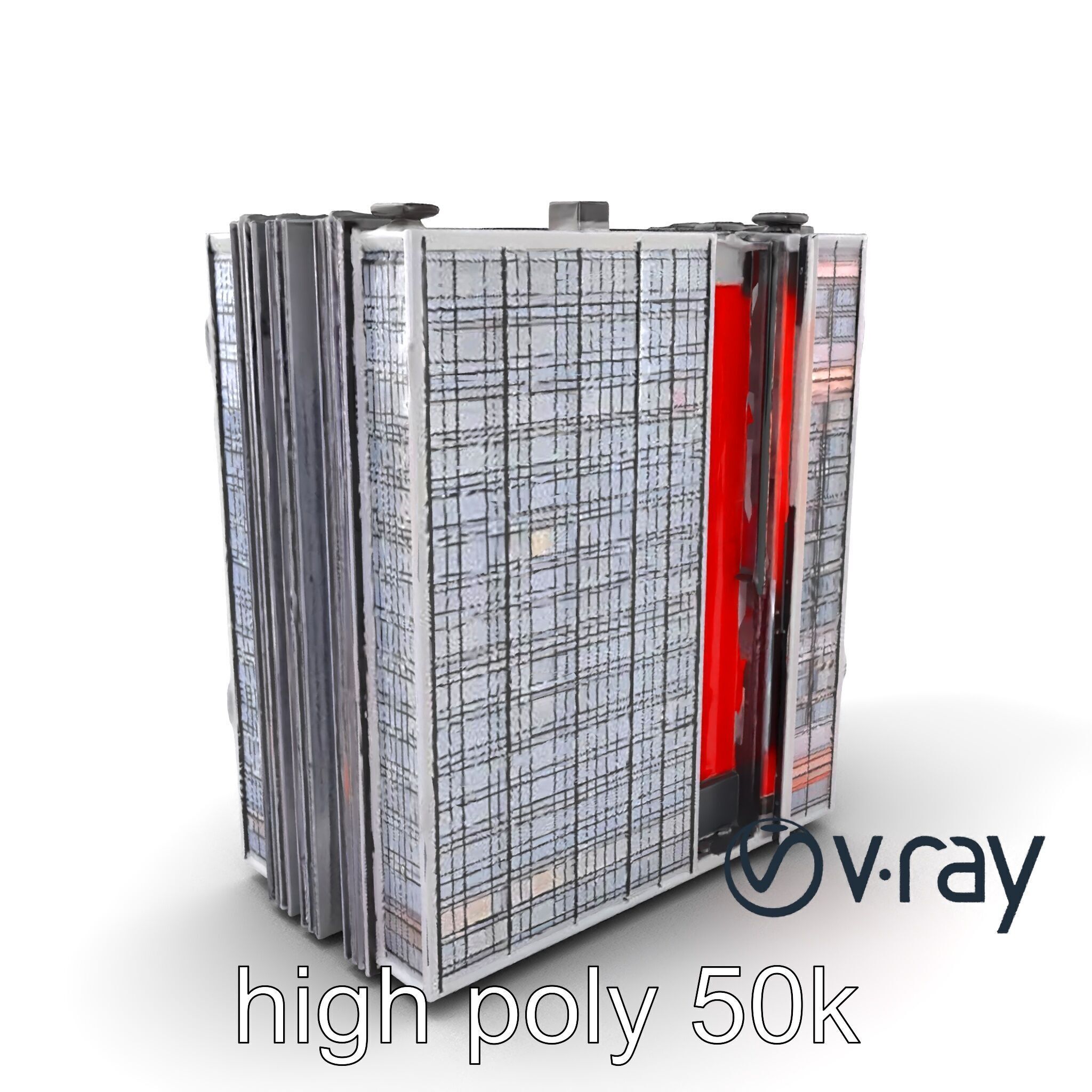 Cyberpunk Skyscraper High-Tech model pack Low-poly 3D model_7