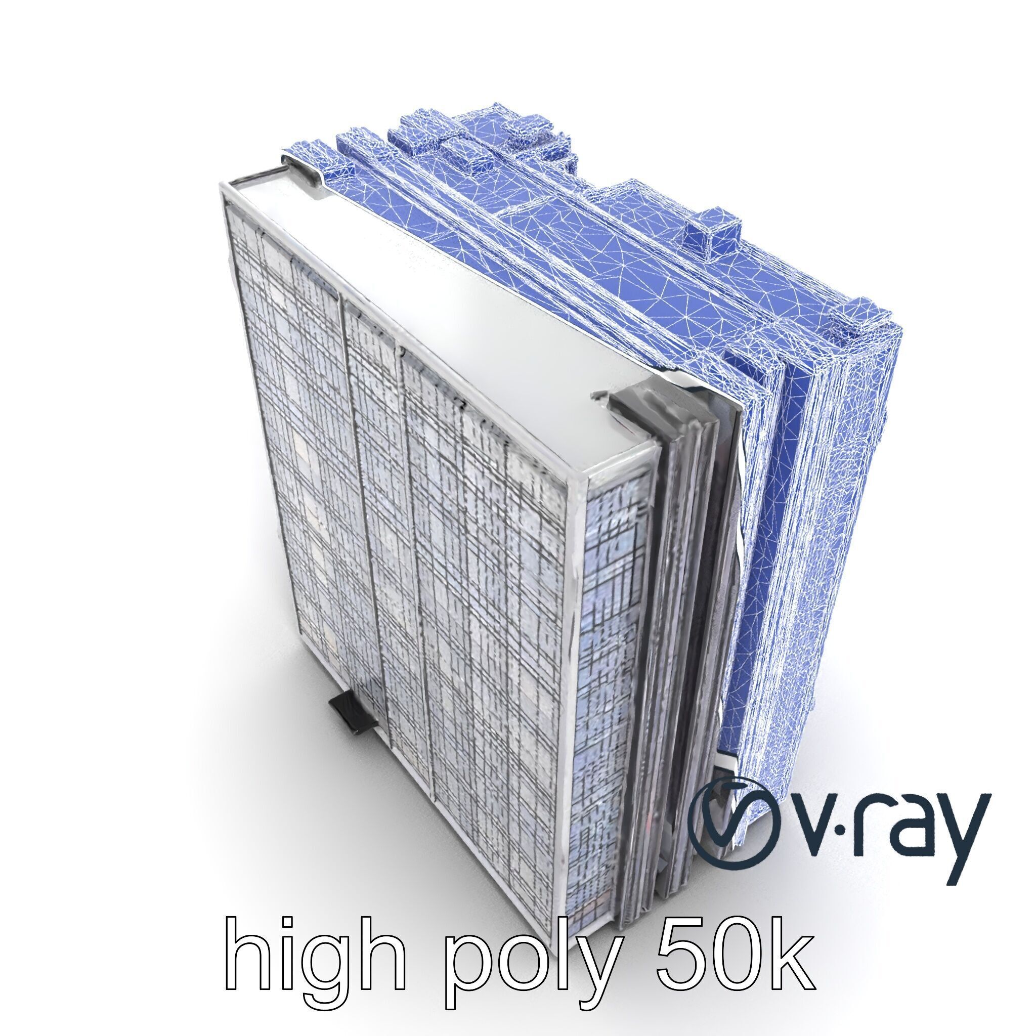 Cyberpunk Skyscraper High-Tech model pack Low-poly 3D model_28