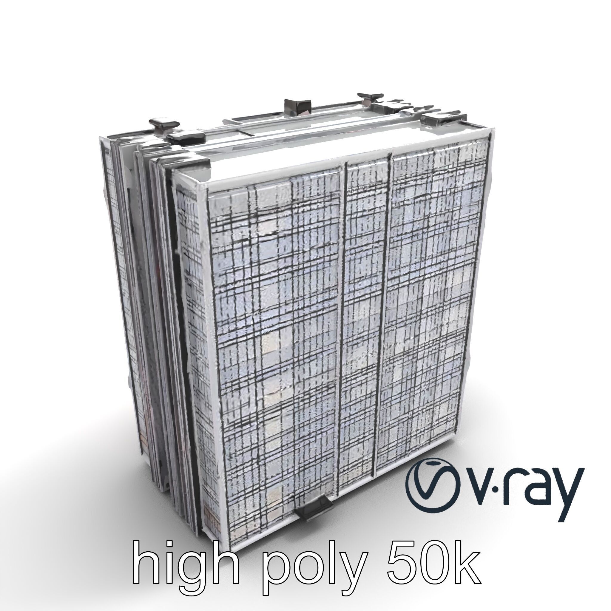 Cyberpunk Skyscraper High-Tech model pack Low-poly 3D model_11