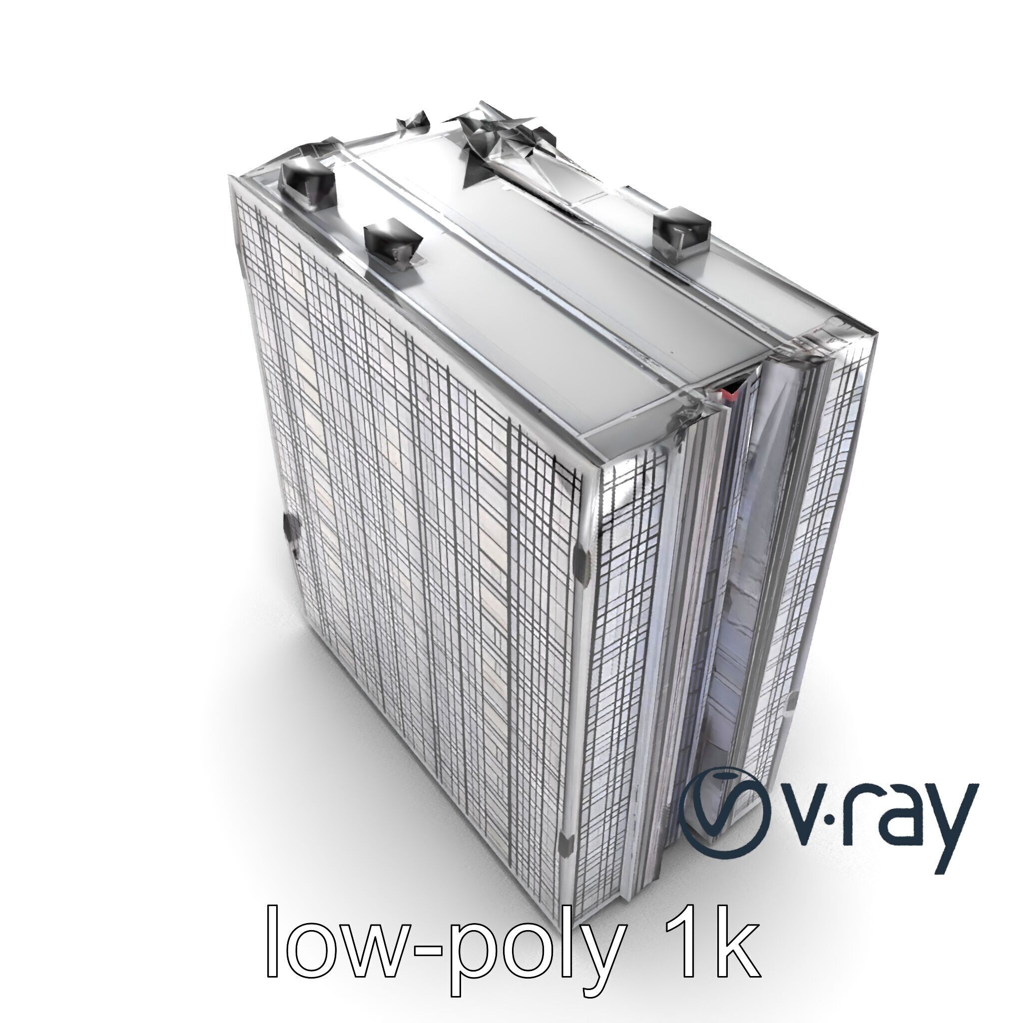 Cyberpunk Skyscraper High-Tech model pack Low-poly 3D model_21