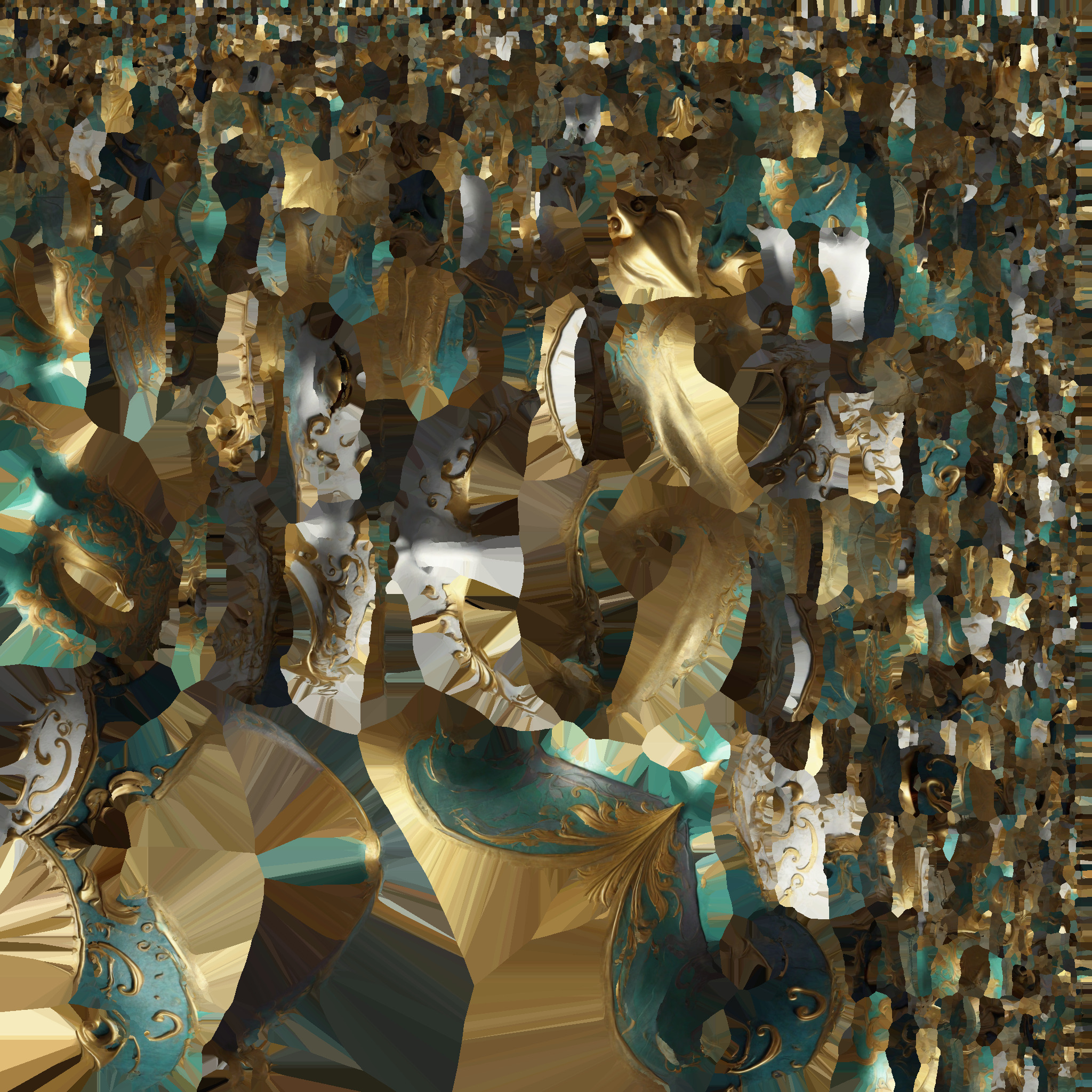 Venetian Masquerade Carnival Mask 3d Render 3D model_8