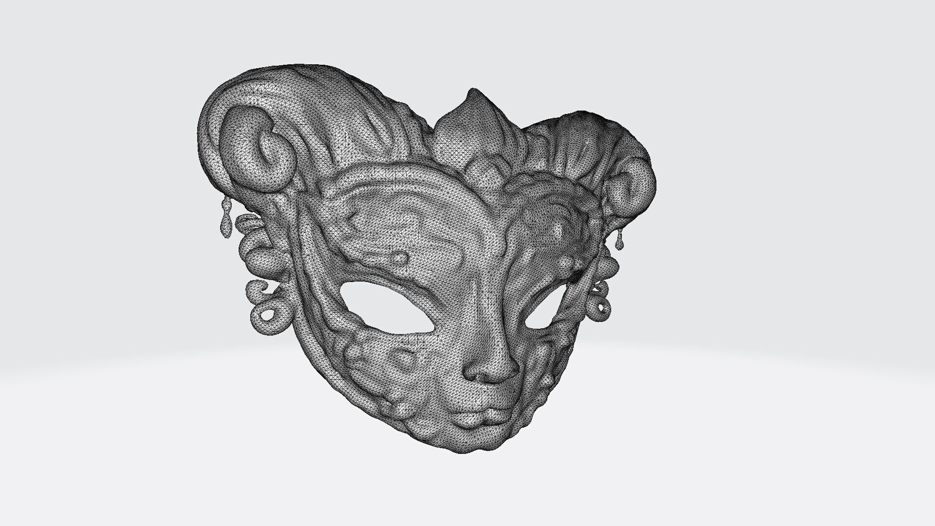 Venetian Masquerade Carnival Mask 3d Render 3D model_6