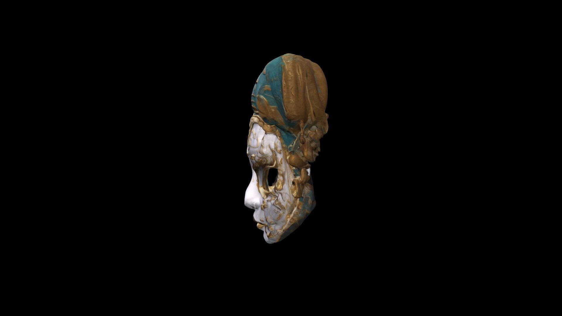 Venetian Masquerade Carnival Mask 3d Render 3D model_3