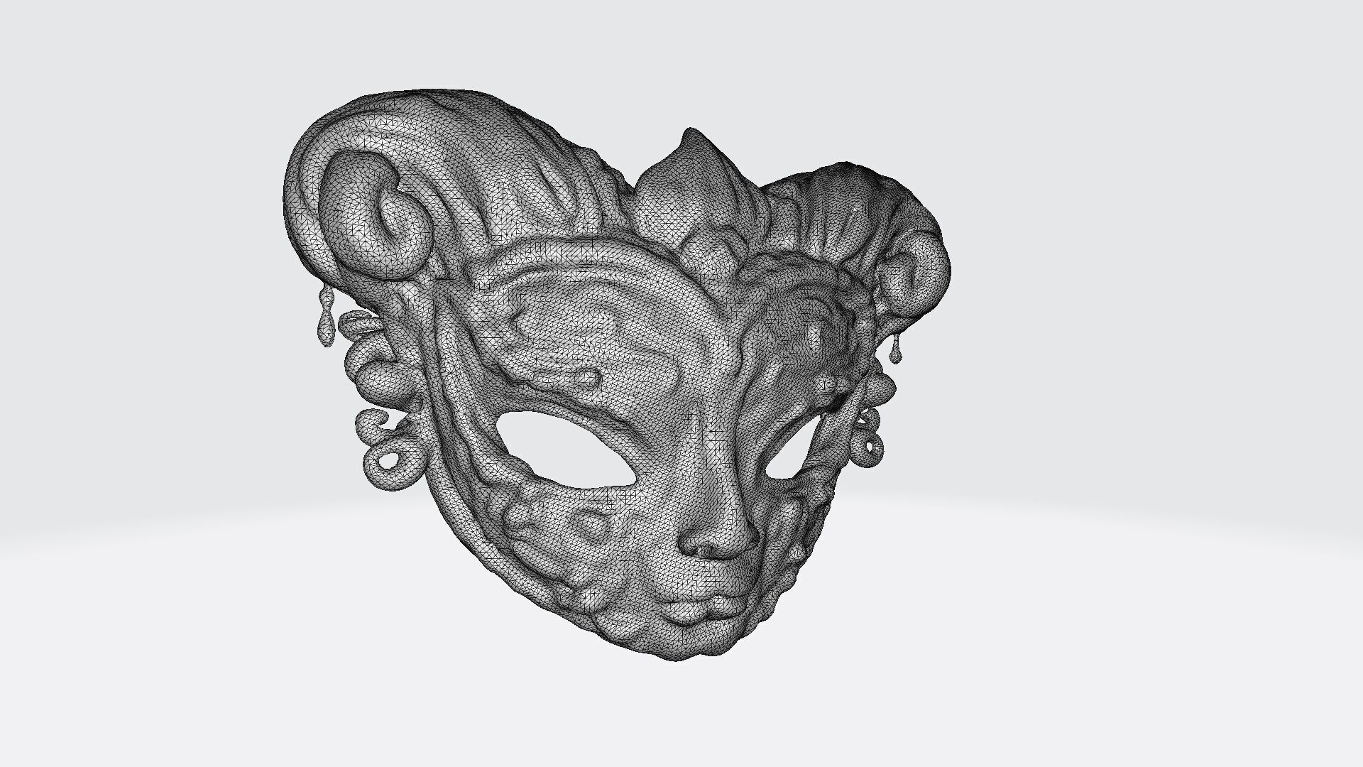 Venetian Masquerade Carnival Mask 3d Render 3D model_7