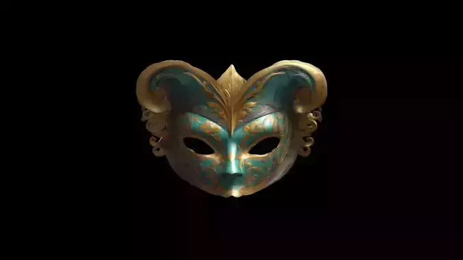 Venetian Masquerade Carnival Mask 3d Render