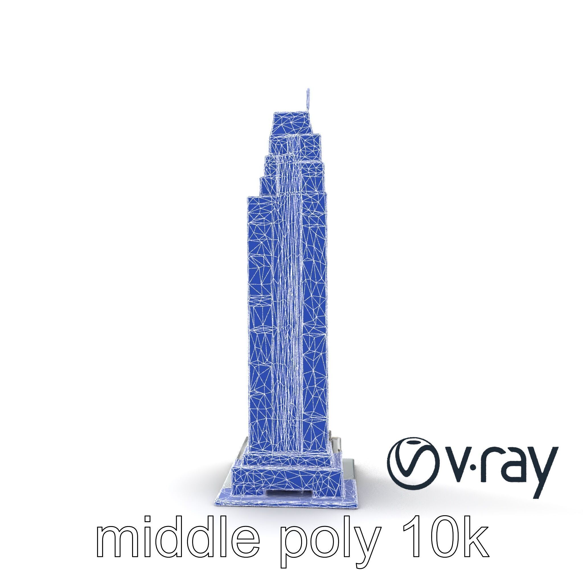 Neon Light Skyscraper Reflective Glass model pack Low-poly 3D model_25