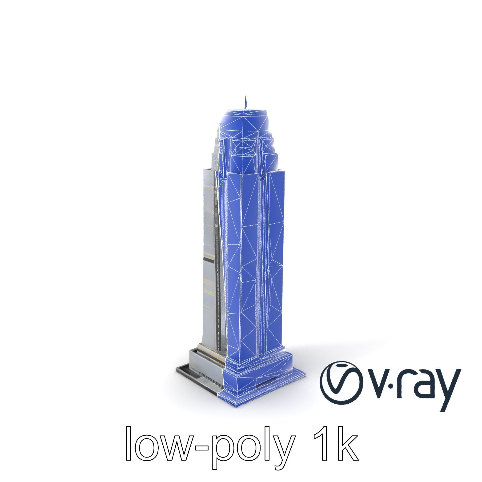 Neon Light Skyscraper Reflective Glass model pack Low-poly 3D model_6