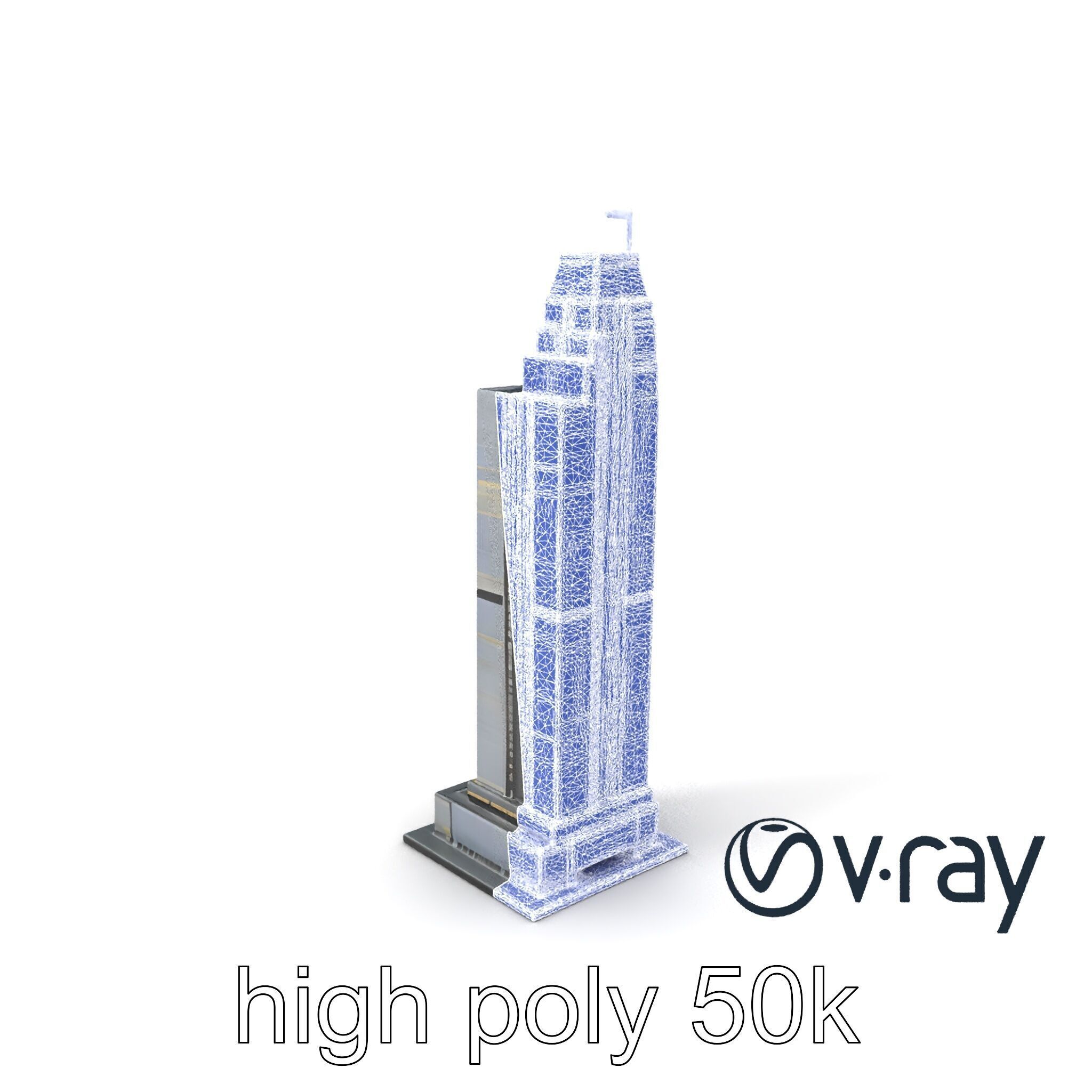 Neon Light Skyscraper Reflective Glass model pack Low-poly 3D model_10