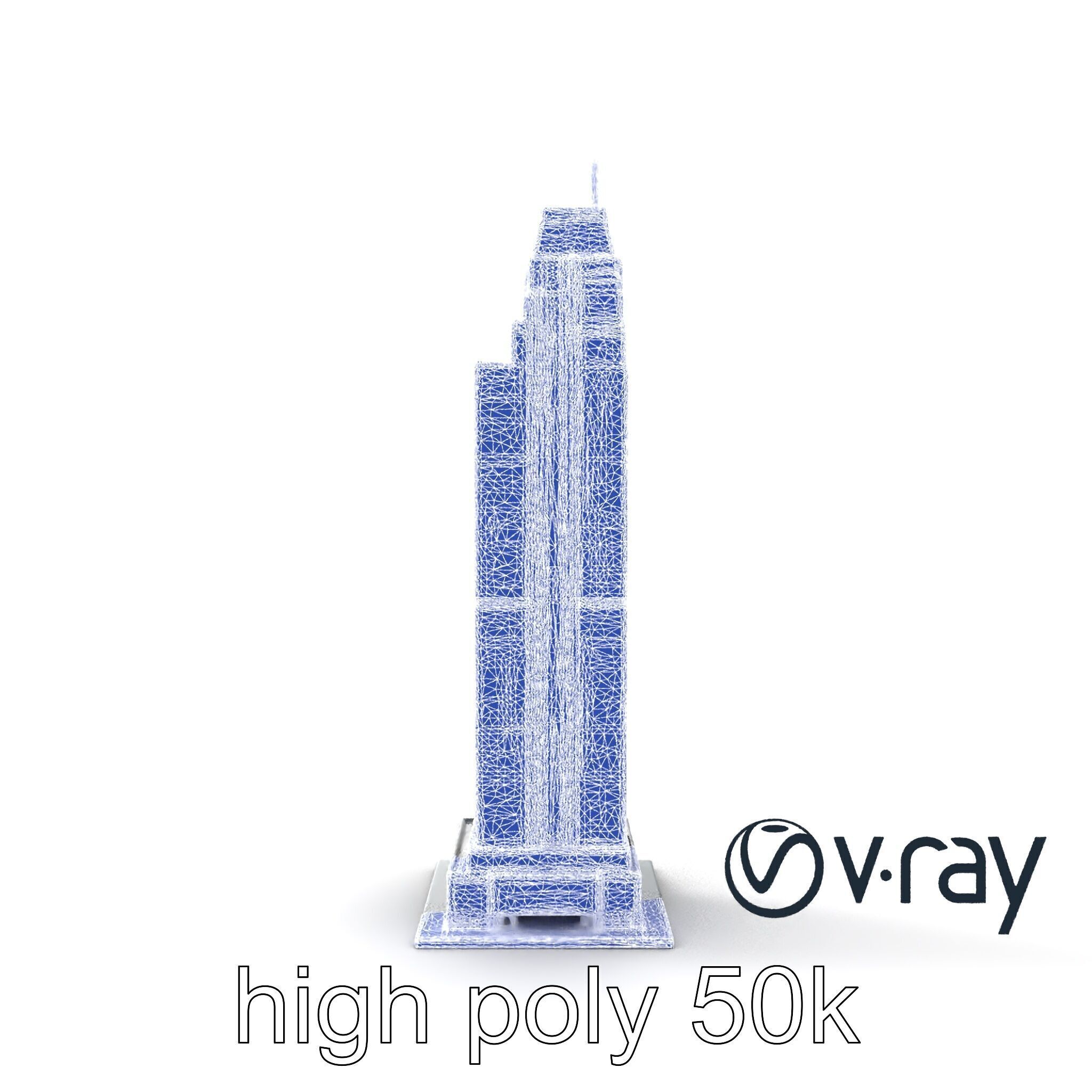 Neon Light Skyscraper Reflective Glass model pack Low-poly 3D model_28