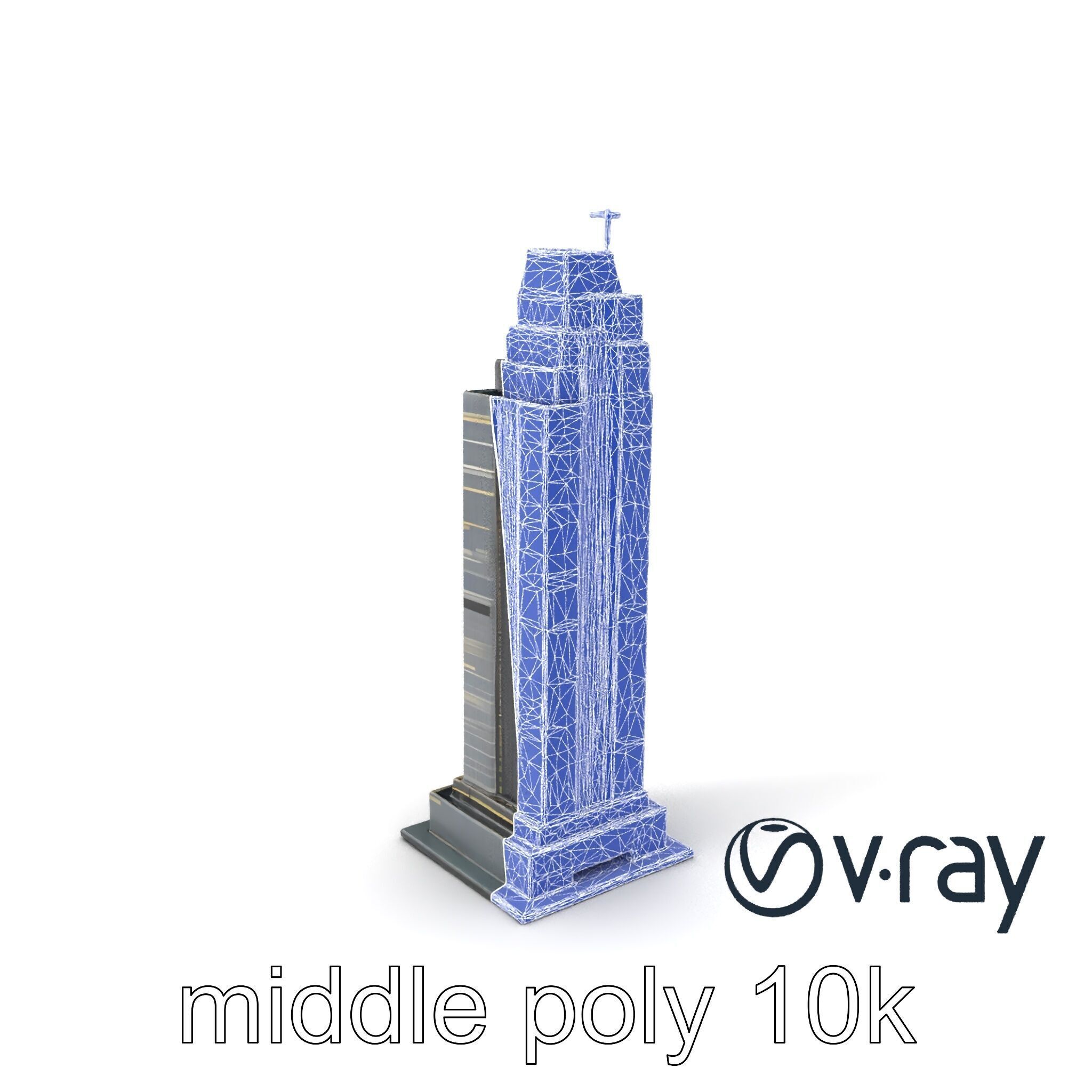 Neon Light Skyscraper Reflective Glass model pack Low-poly 3D model_32