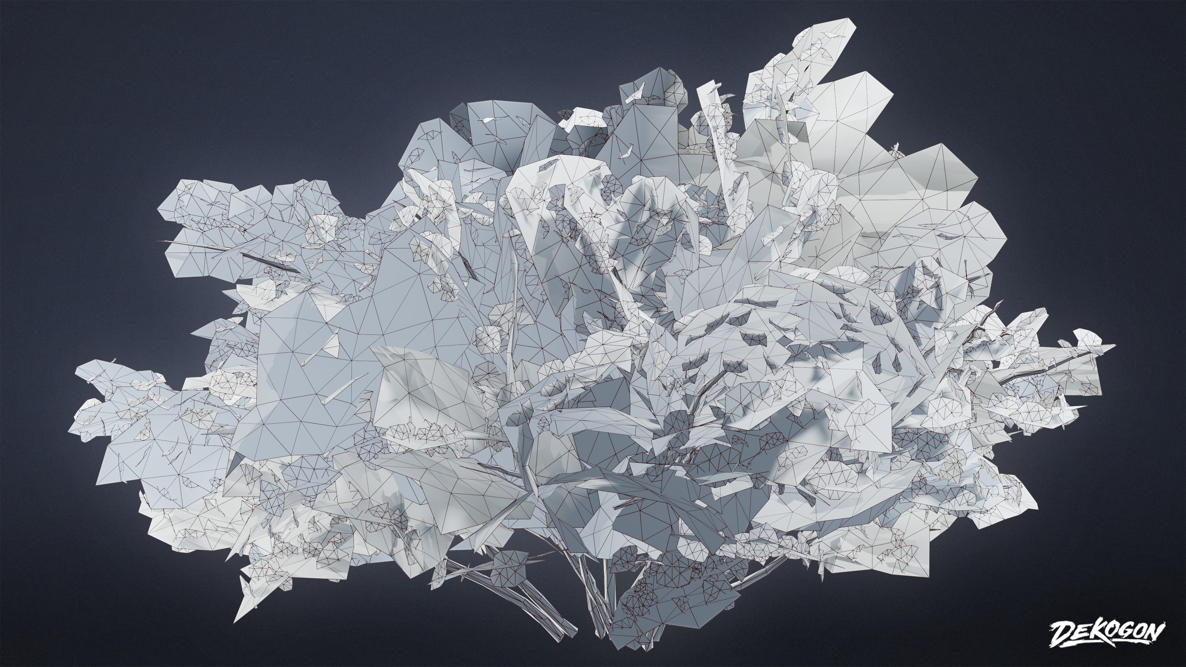 FOLIAGE - Bush 02 - LOW POLY Low-poly 3D model_7