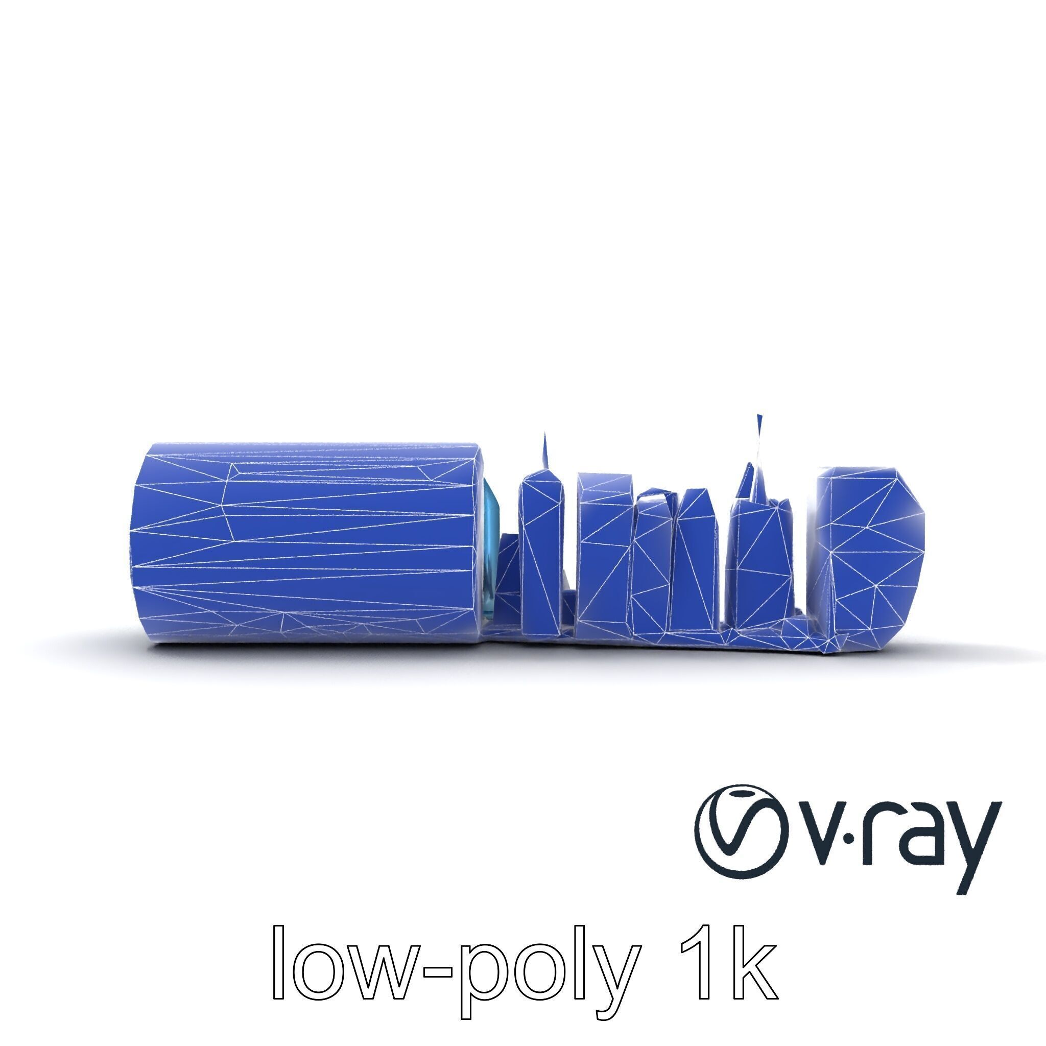 Futuristic Skyscraper Neon Cityscape model pack Low-poly 3D model_17