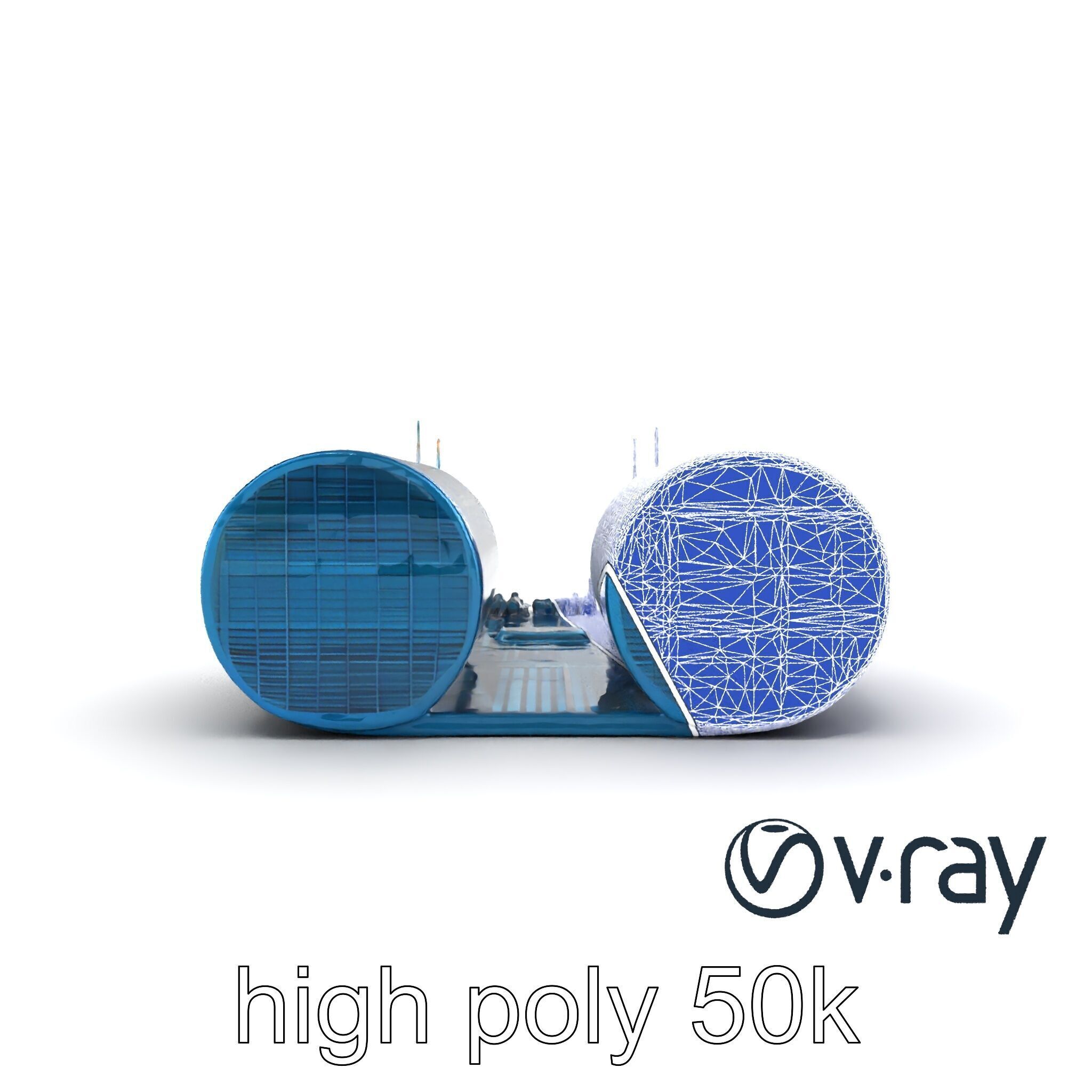 Futuristic Skyscraper Neon Cityscape model pack Low-poly 3D model_27