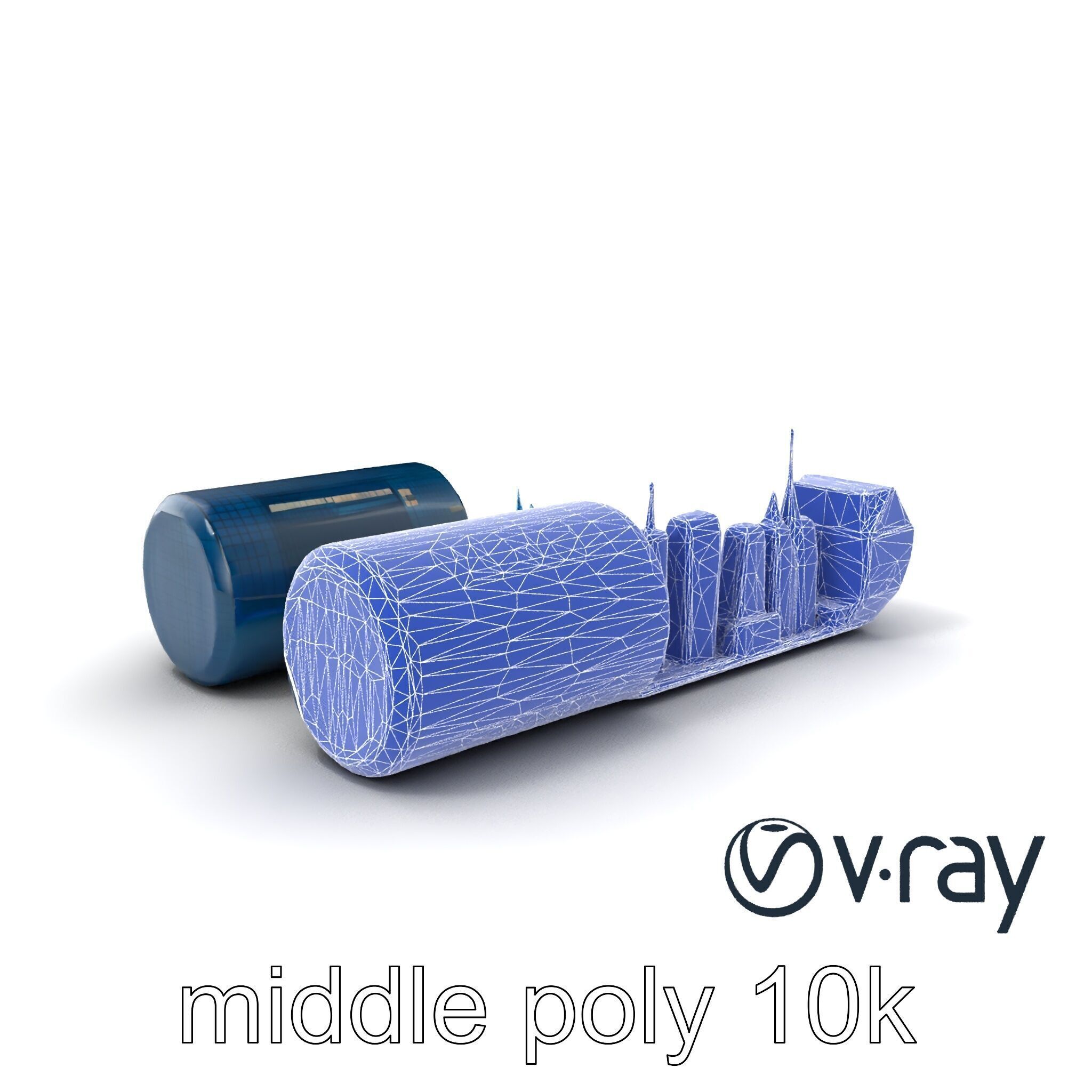 Futuristic Skyscraper Neon Cityscape model pack Low-poly 3D model_31