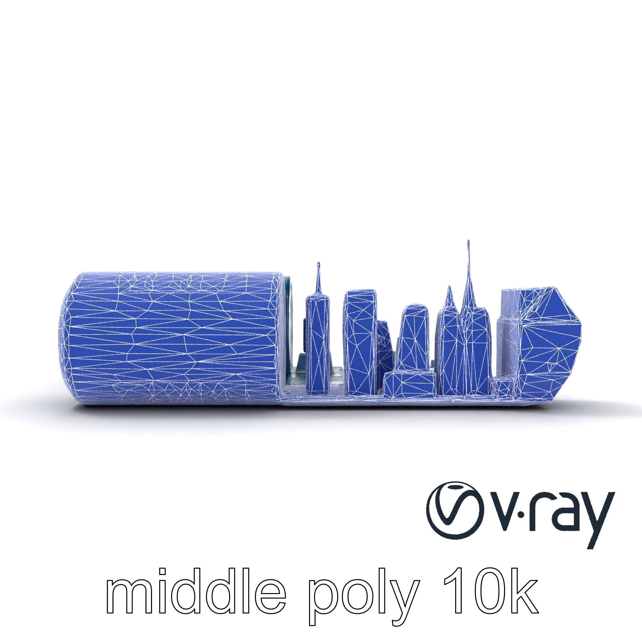 Futuristic Skyscraper Neon Cityscape model pack Low-poly 3D model_32