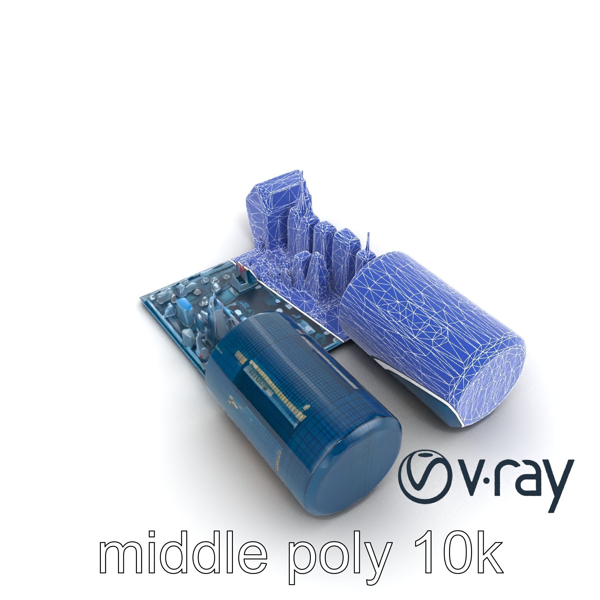 Futuristic Skyscraper Neon Cityscape model pack Low-poly 3D model_30