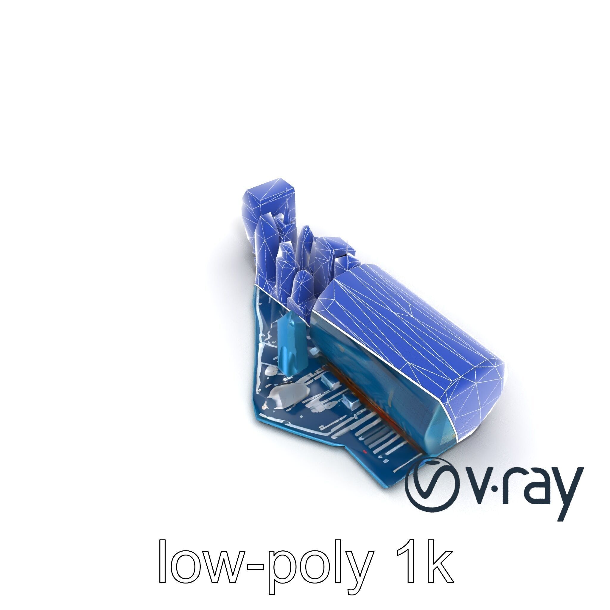 Futuristic Skyscraper Neon Cityscape model pack Low-poly 3D model_12