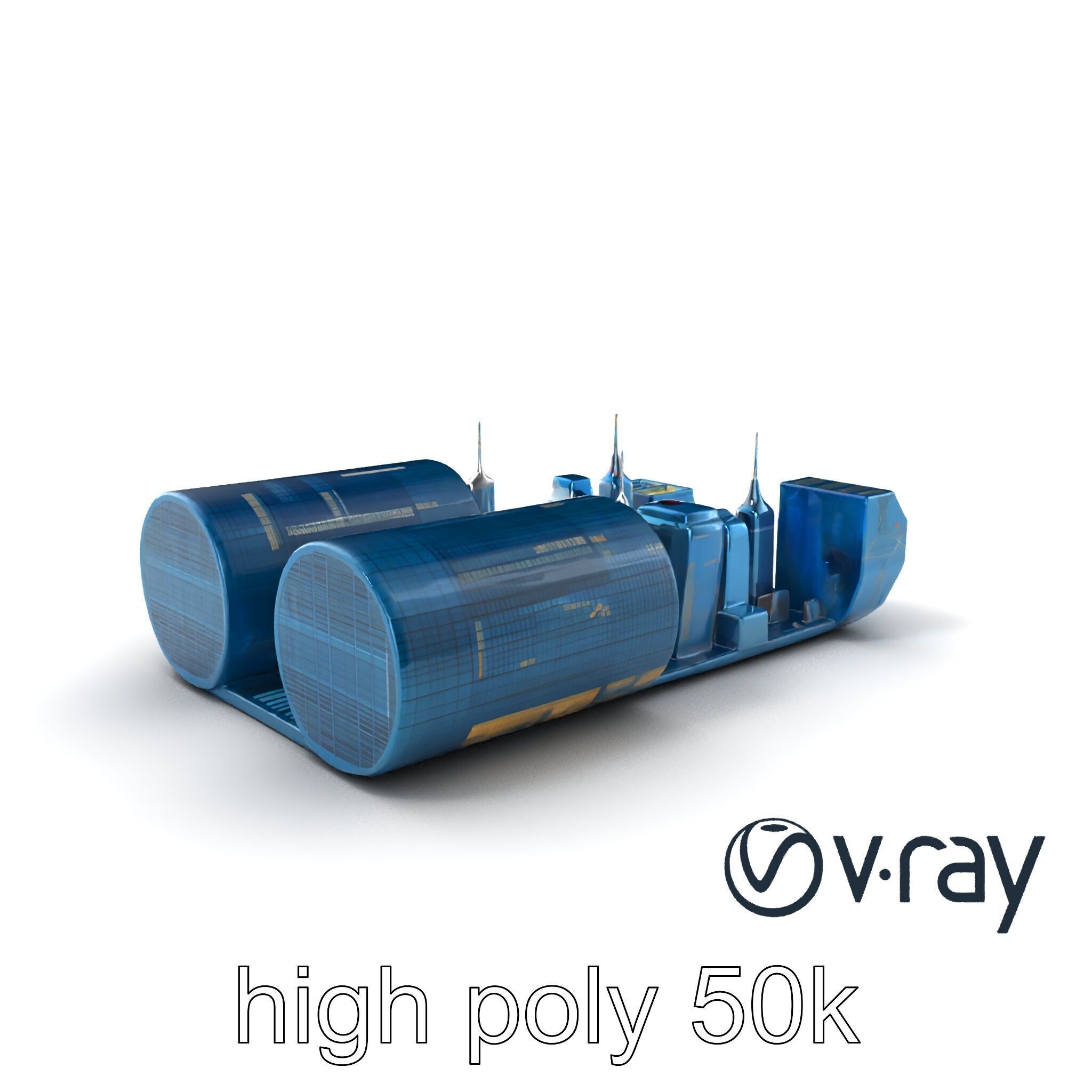 Futuristic Skyscraper Neon Cityscape model pack Low-poly 3D model_7