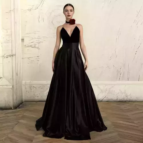 Midnight Rose Gown