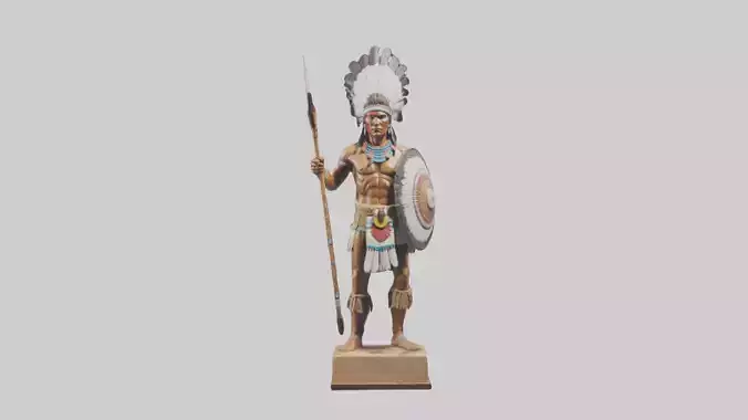 Indigenous Warrior statue model