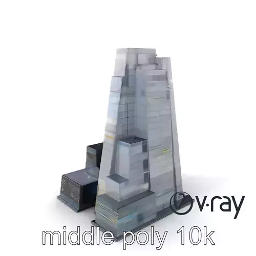 Futuristic Skyscraper Cyberpunk Cityscape model pack