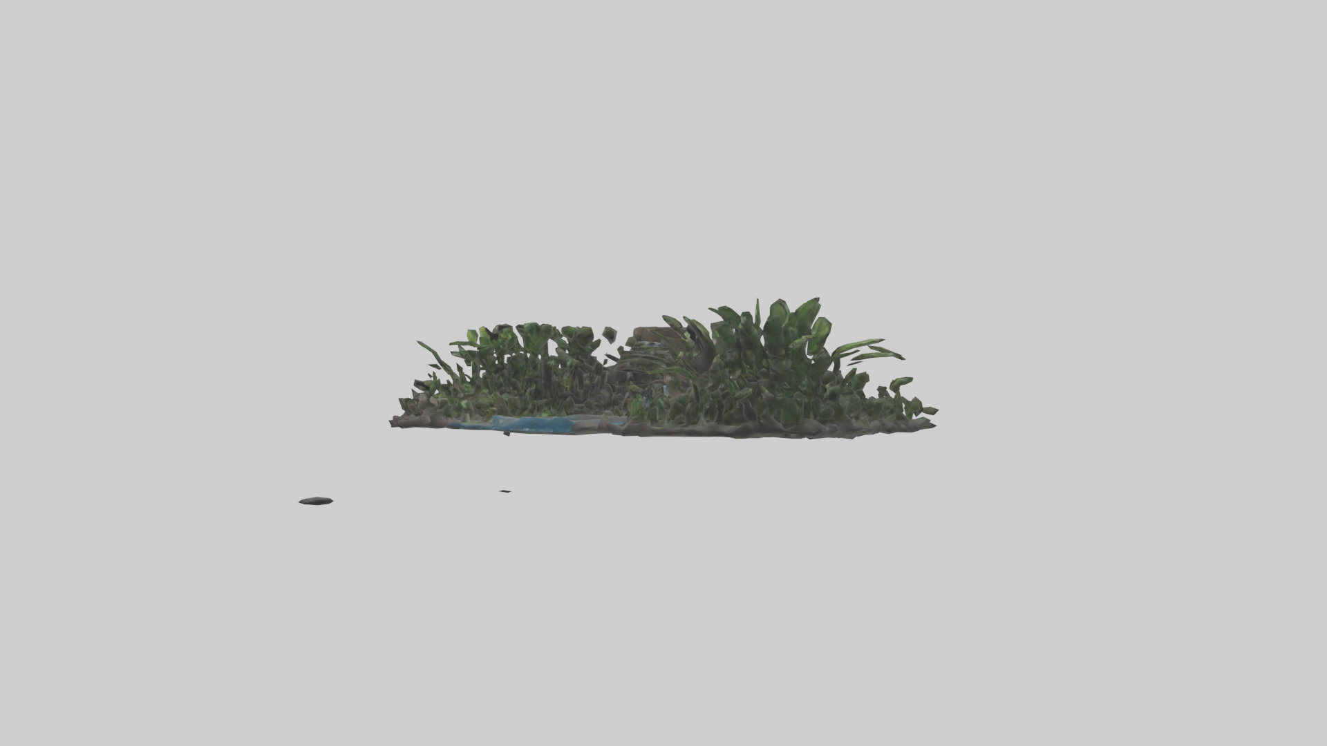 Indoor waterfall model Low-poly 3D model_10