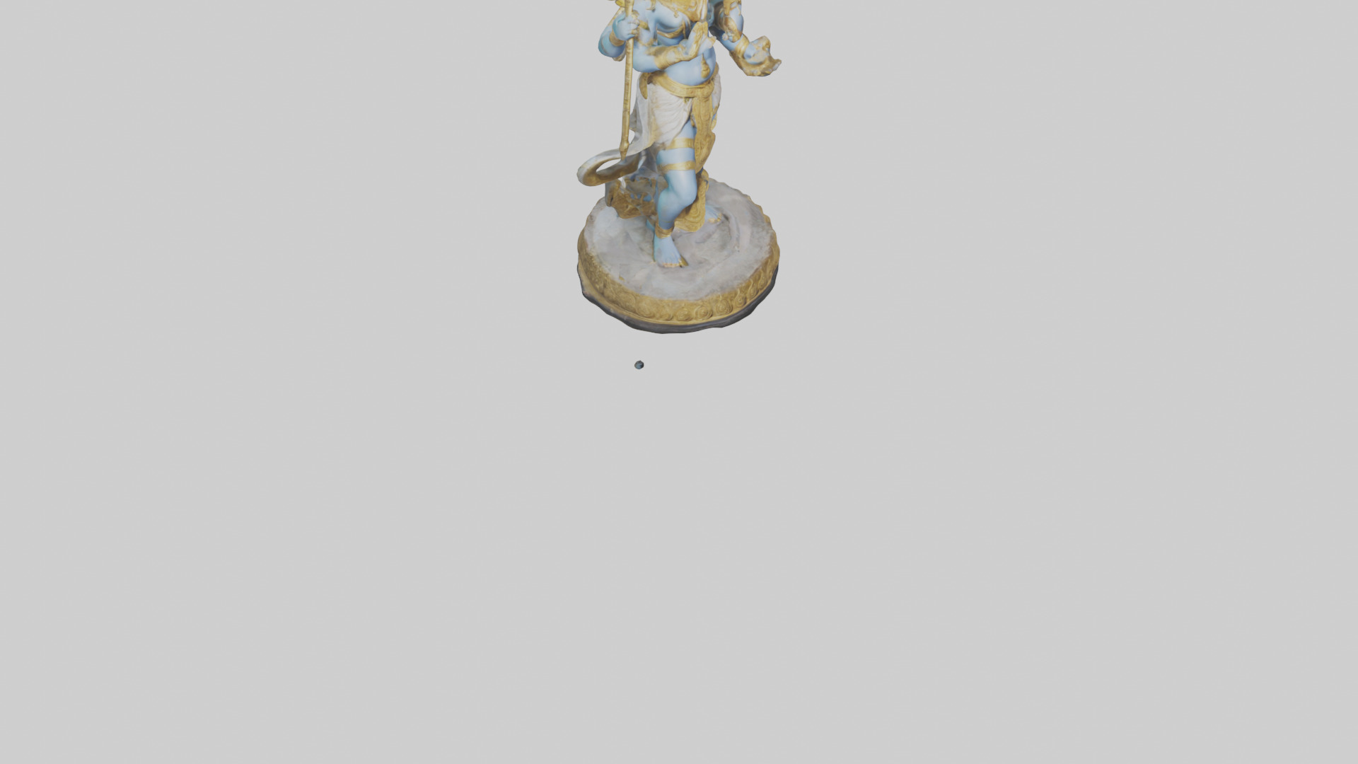 Indra statue model Low-poly 3D model_9