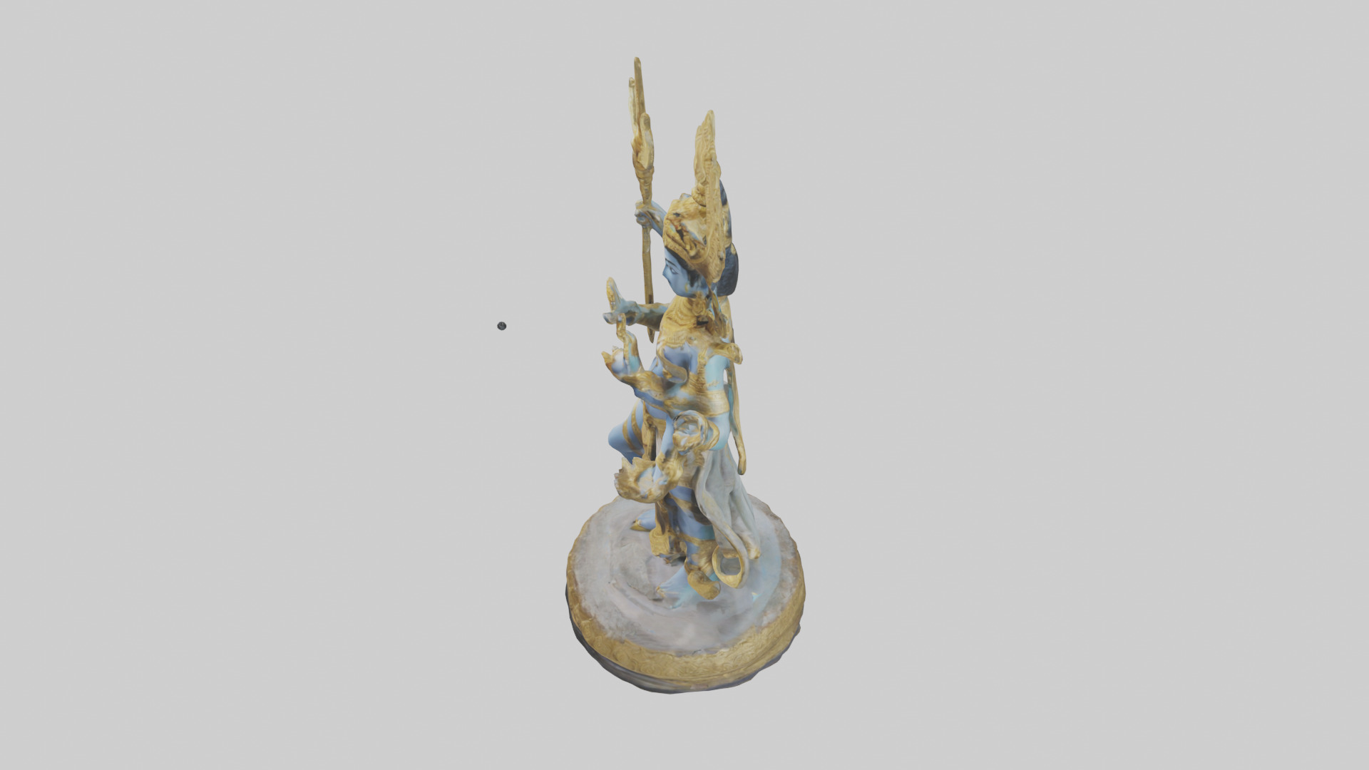 Indra statue model Low-poly 3D model_17
