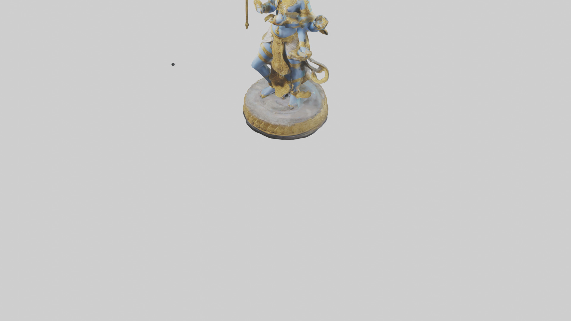 Indra statue model Low-poly 3D model_8