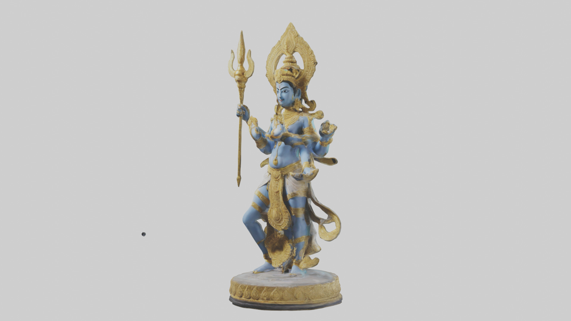 Indra statue model Low-poly 3D model_2