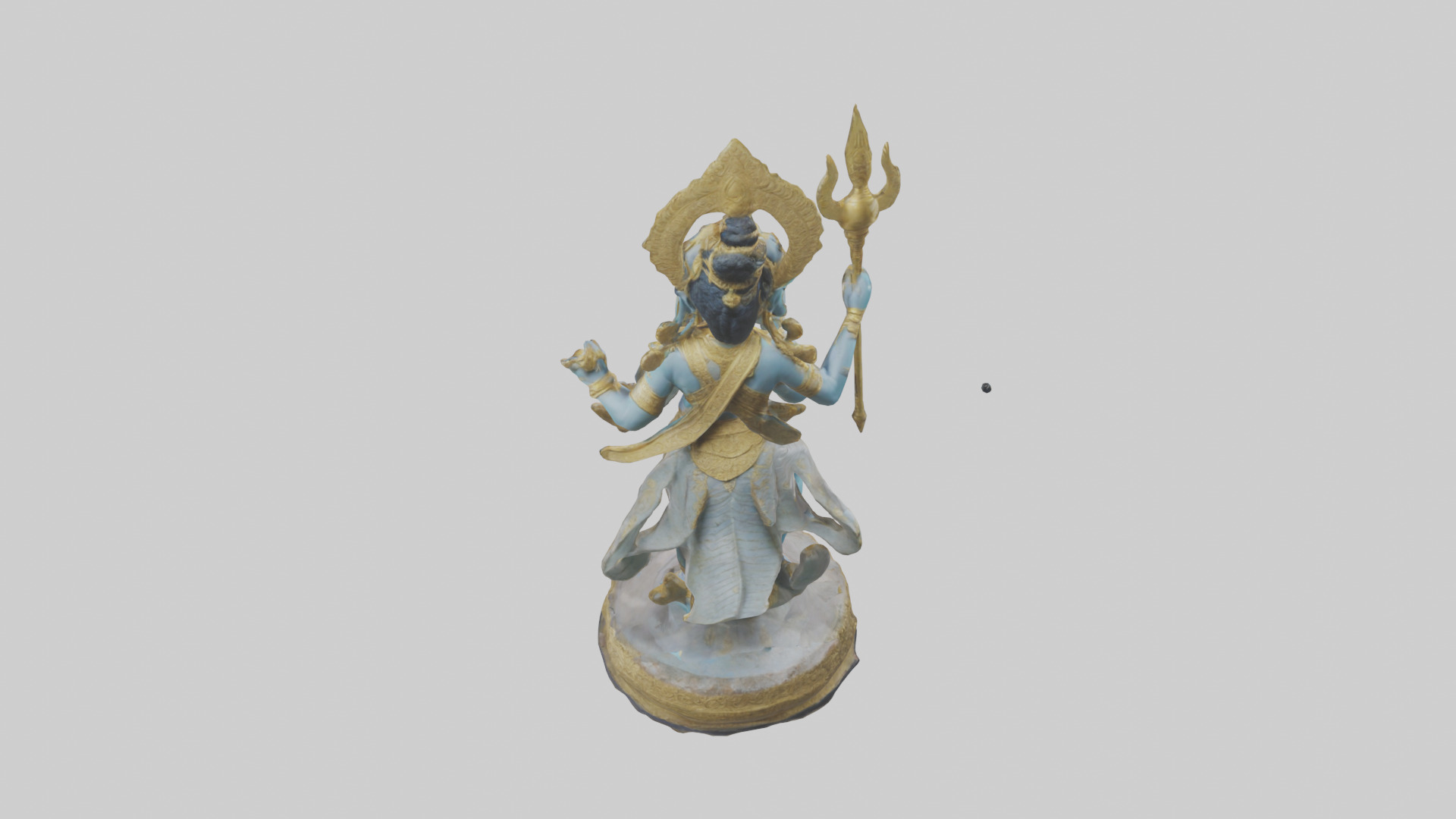 Indra statue model Low-poly 3D model_15