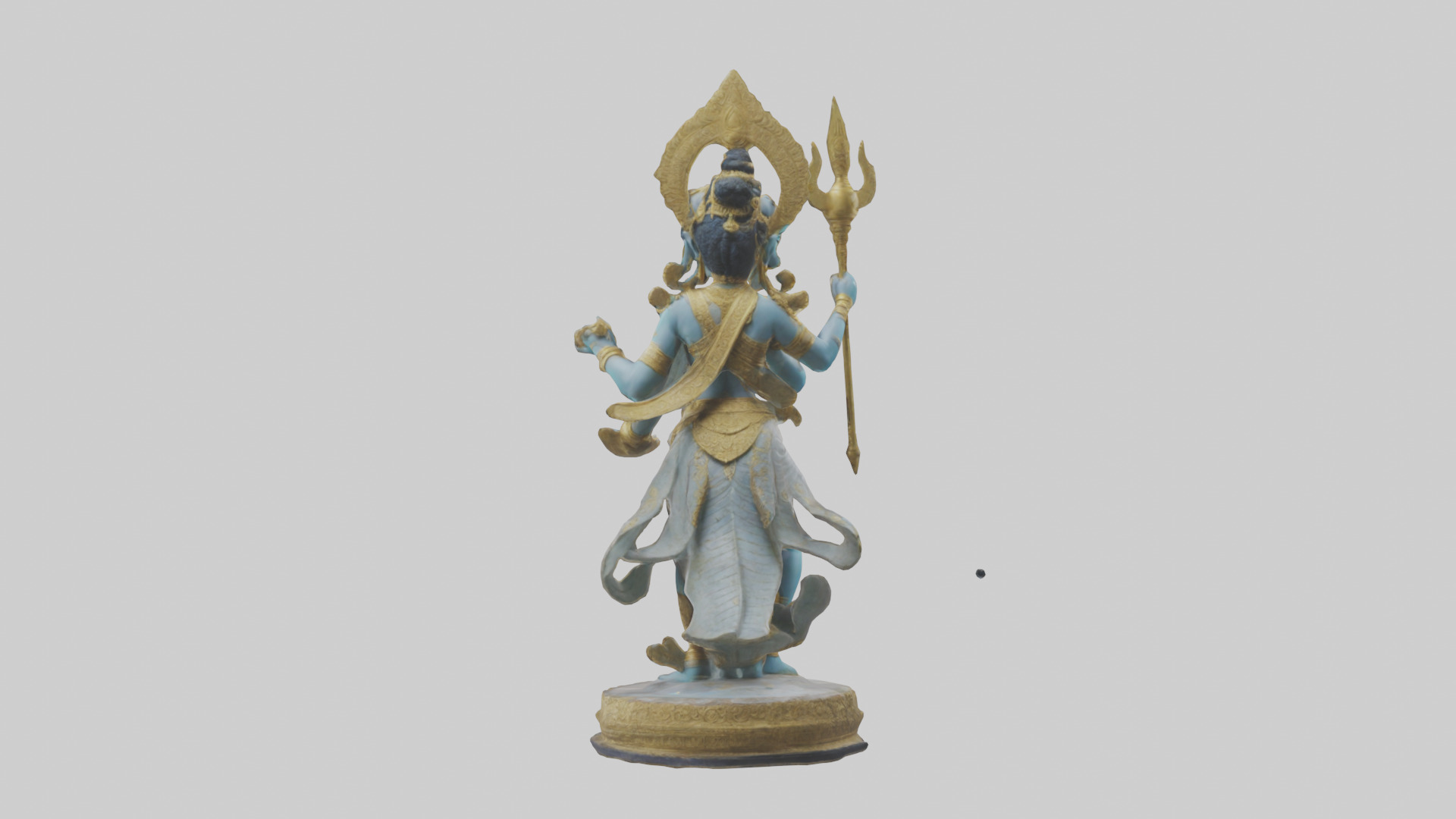 Indra statue model Low-poly 3D model_3