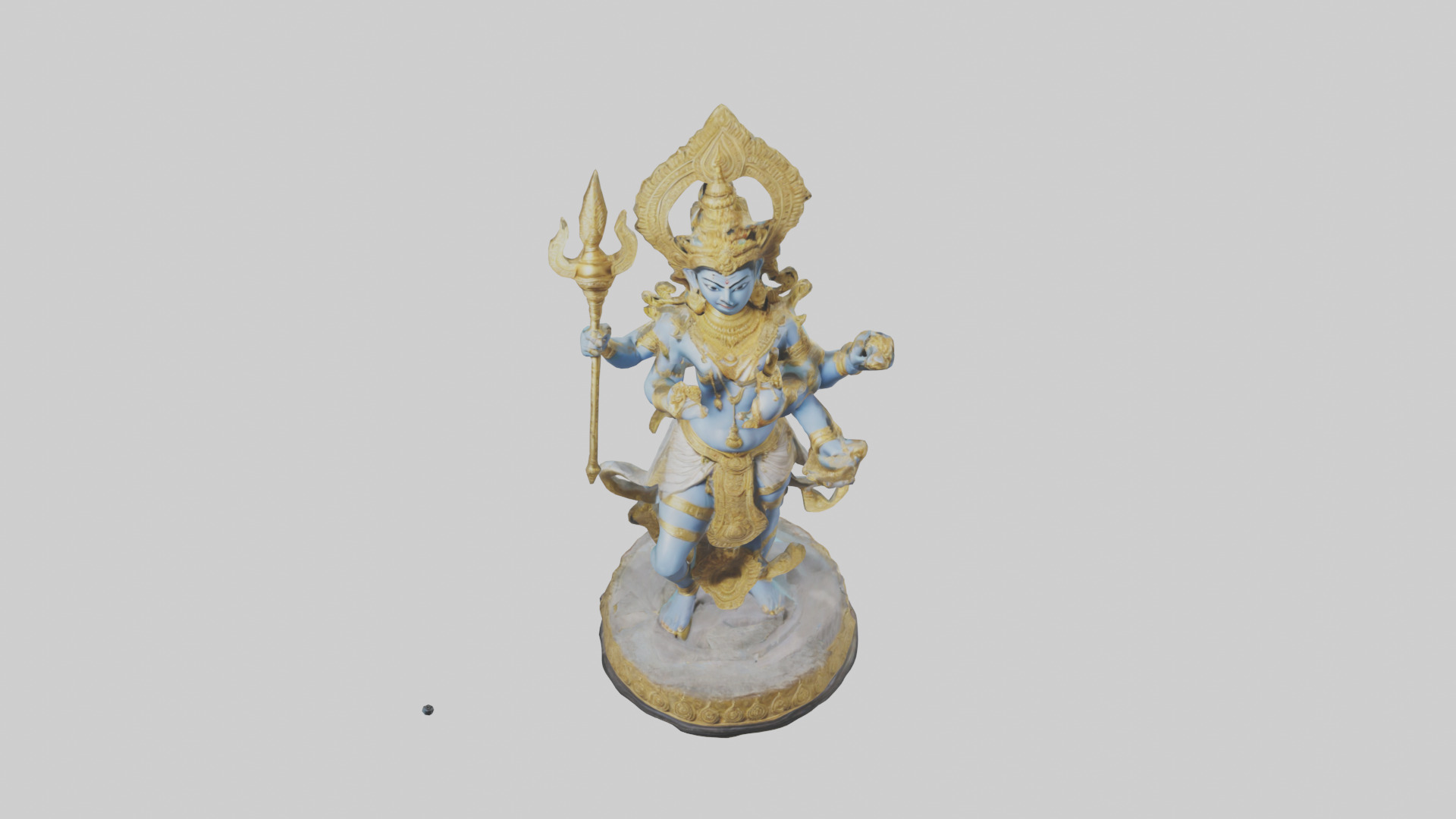 Indra statue model Low-poly 3D model_16