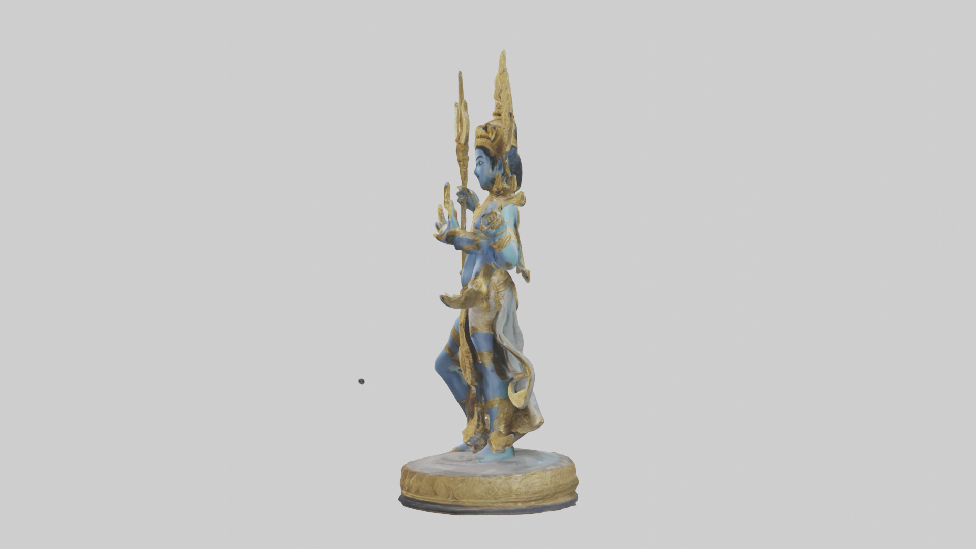 Indra statue model Low-poly 3D model_12
