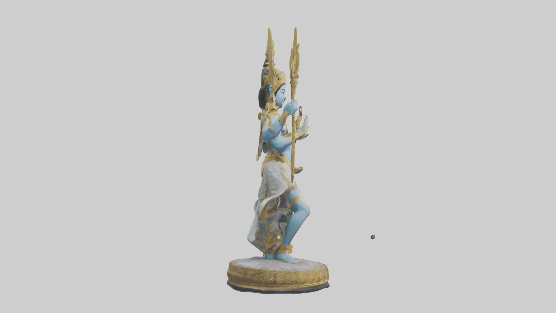 Indra statue model Low-poly 3D model_13
