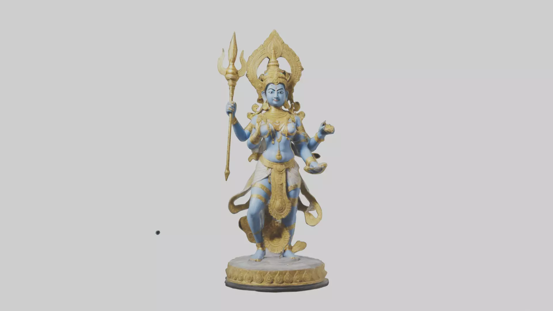 Indra statue model Low-poly 3D model_0